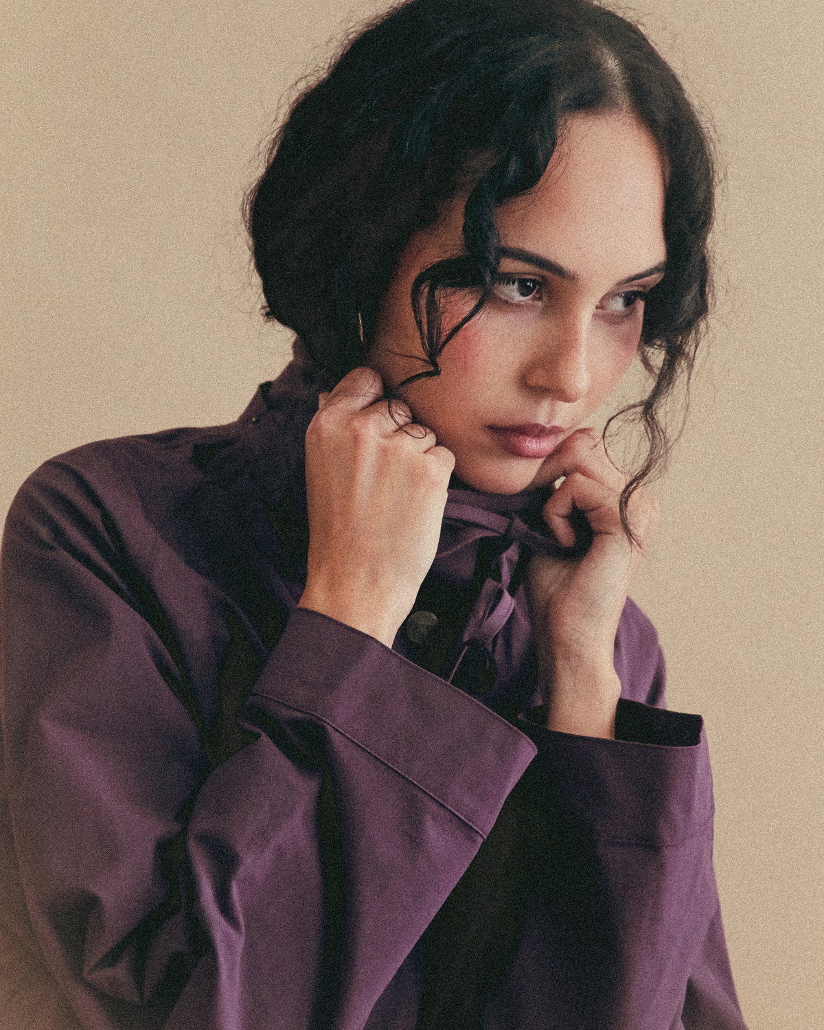 Roxy Swing Raincoat - Aubergine