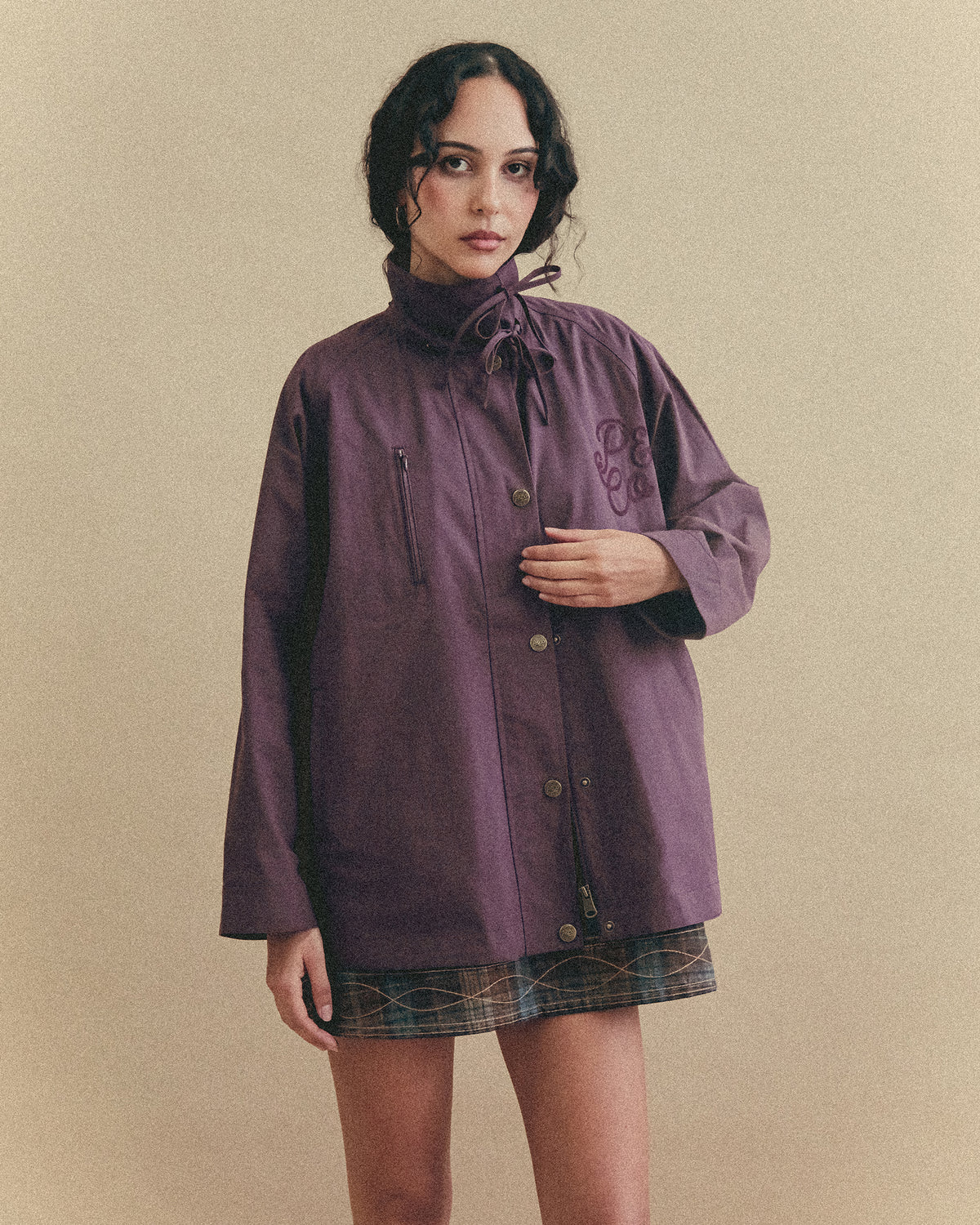 Roxy Swing Raincoat - Aubergine
