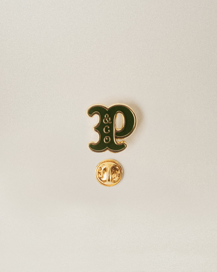 Varsity Pin - Brass & Green