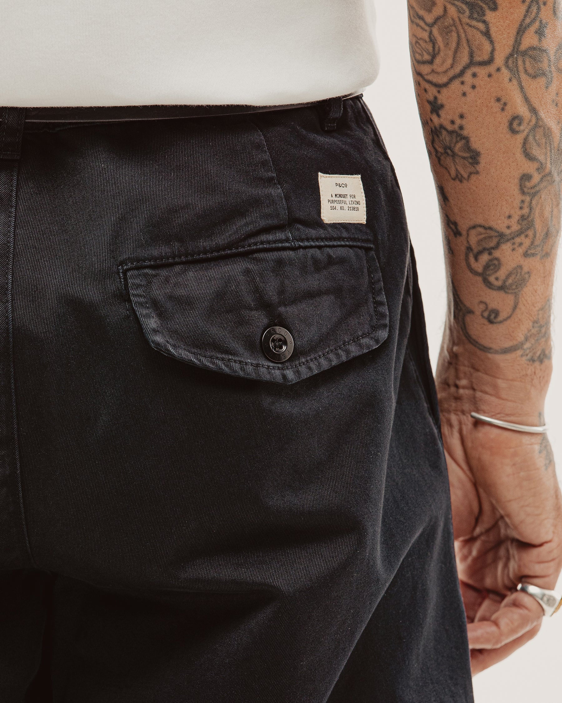 Union Pleated Pant - Black
