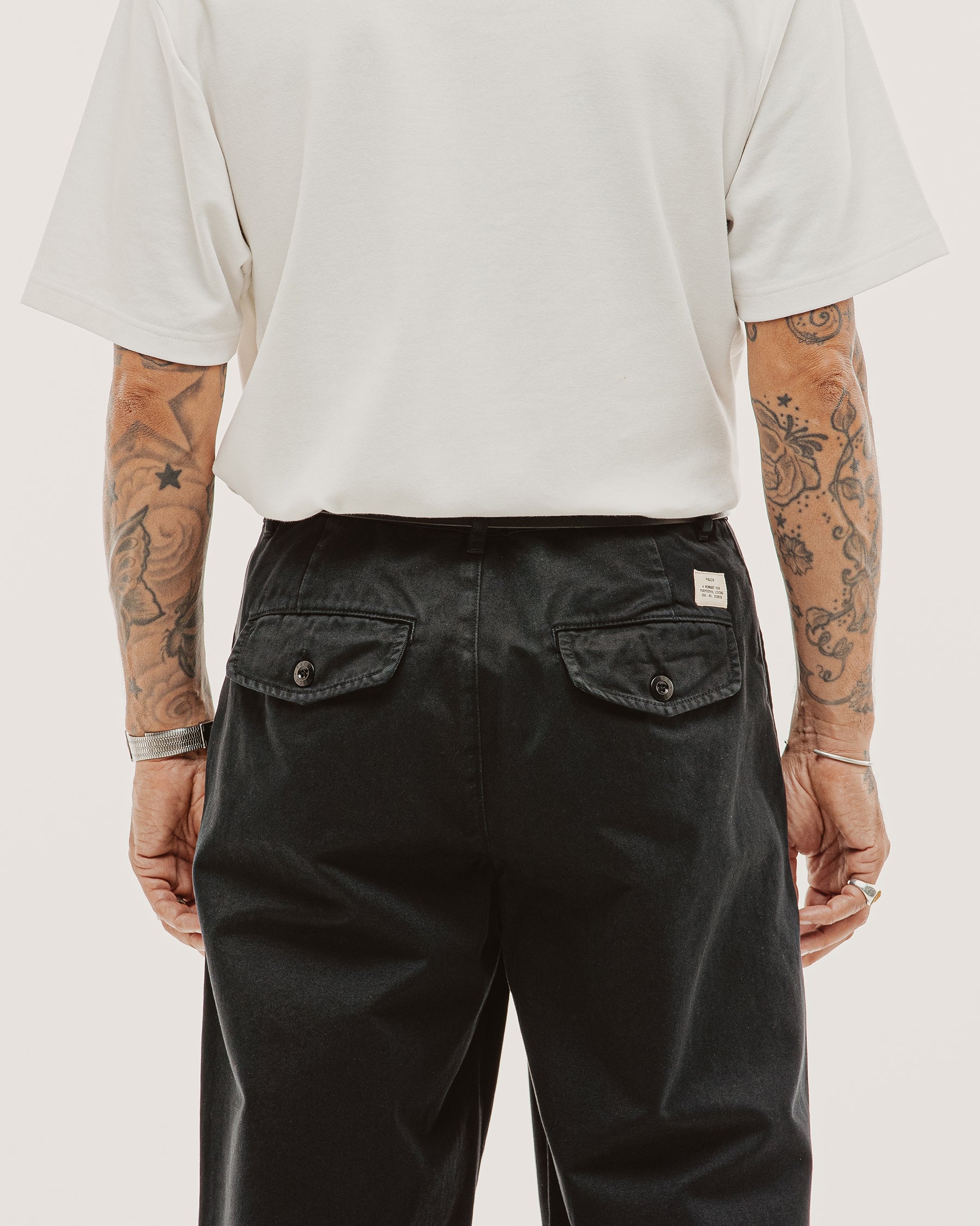 Union Pleated Pant - Black