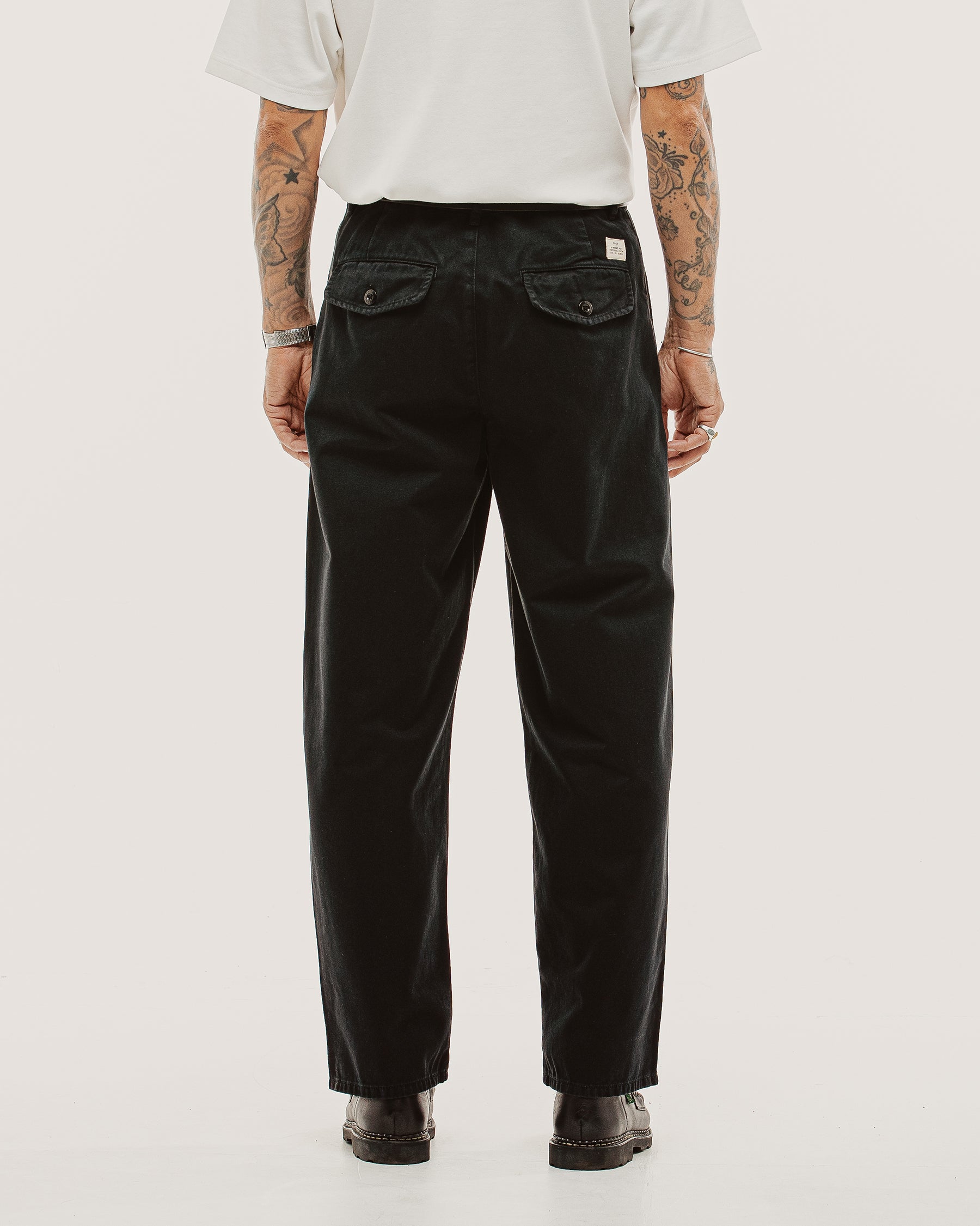Union Pleated Pant - Black