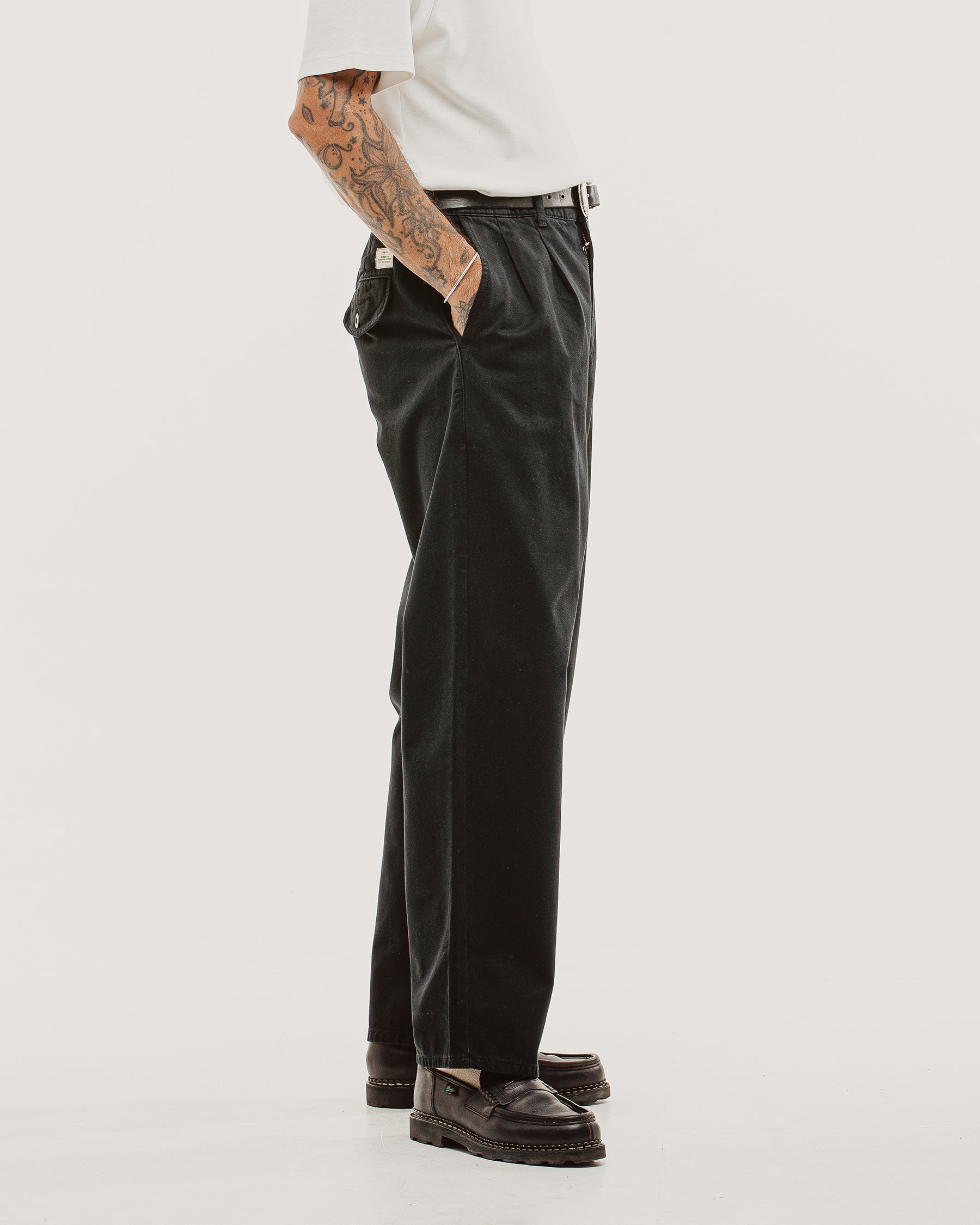 Union Pleated Pant - Black