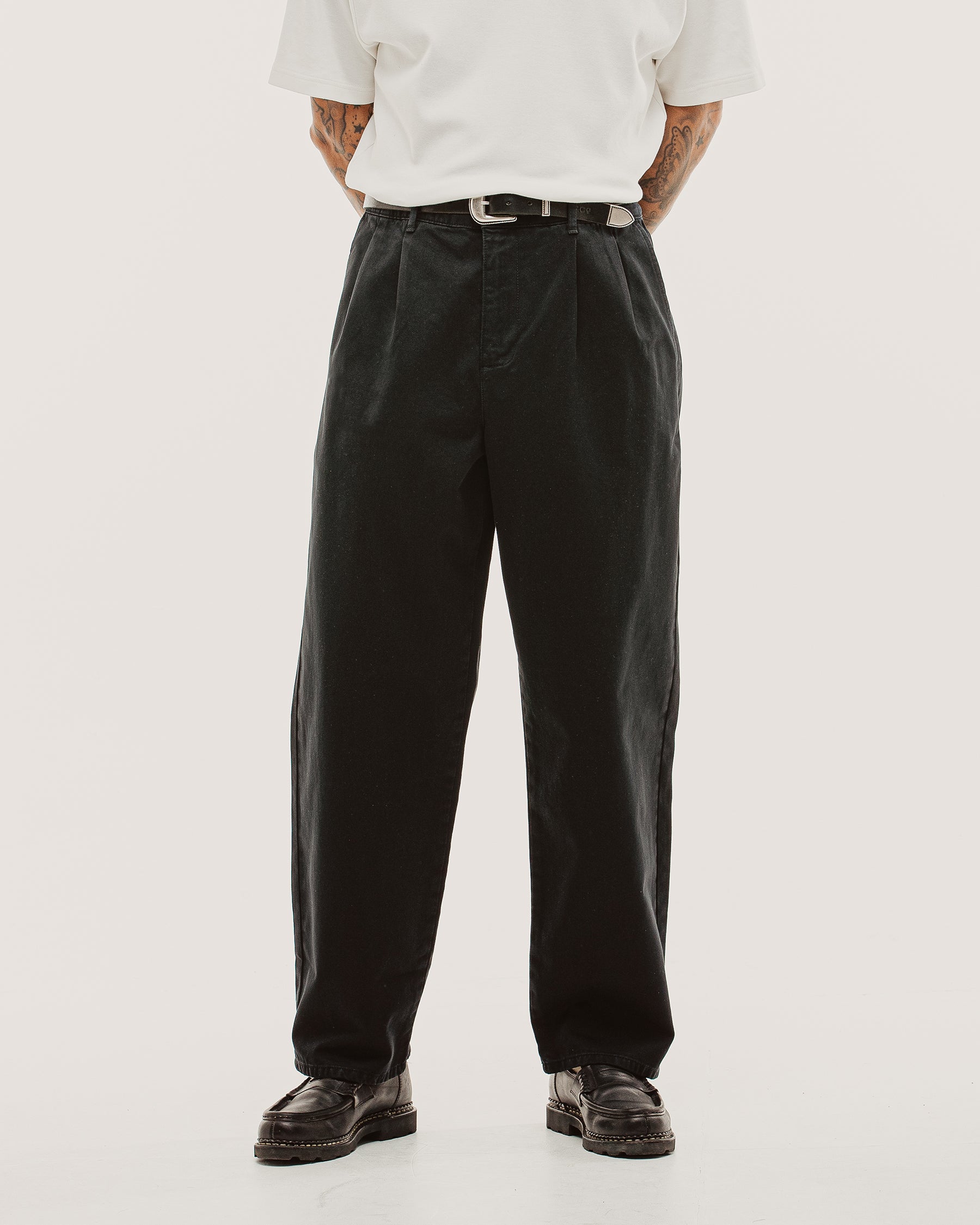 Union Pleated Pant - Black