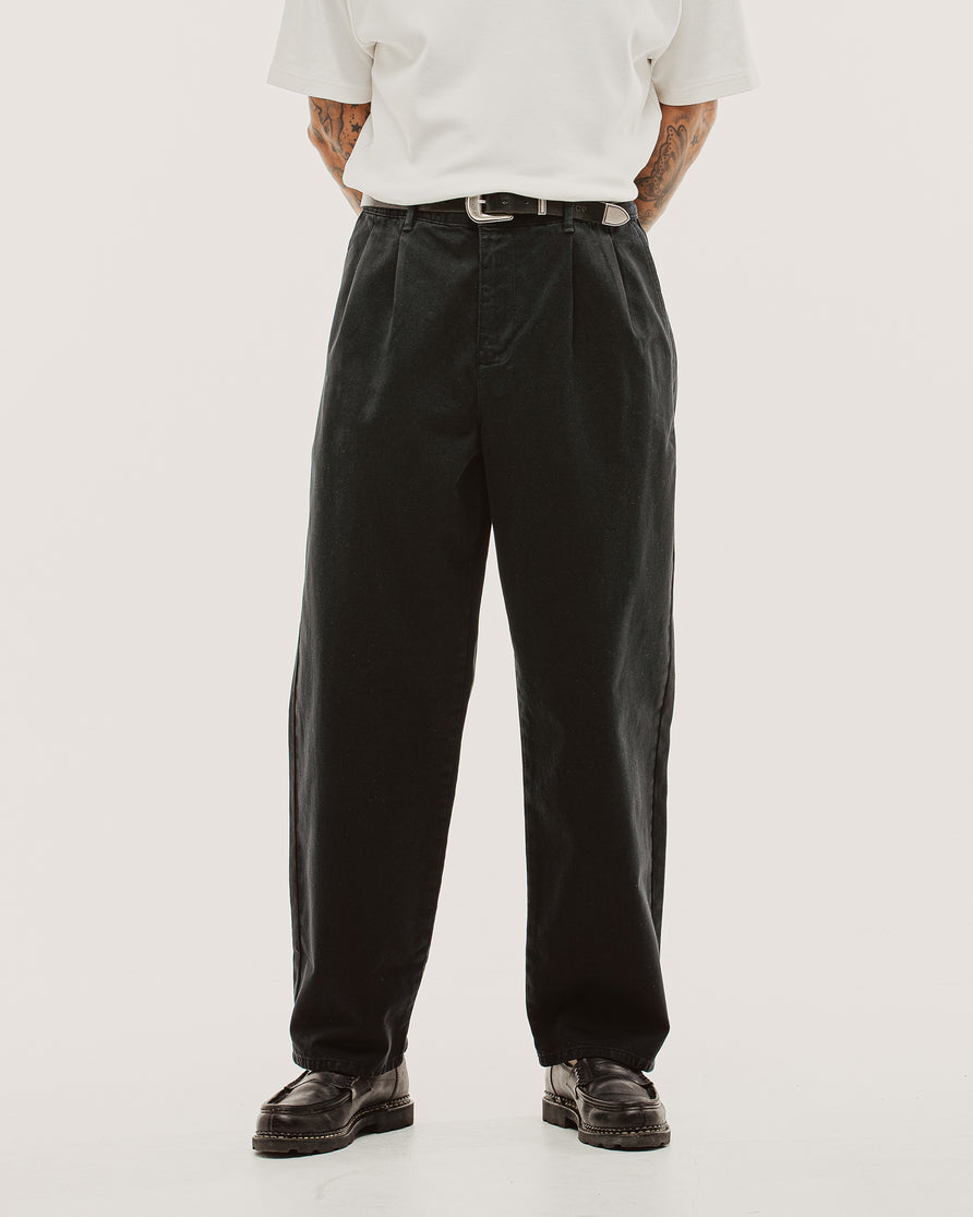 Union Pleated Pant - Black