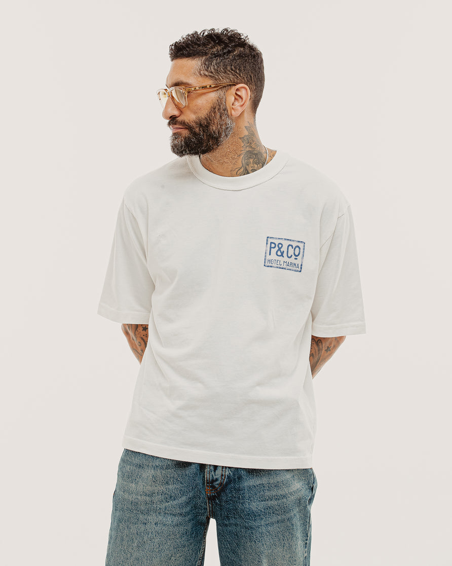 Hotel Marina Boxy T-Shirt - Off White