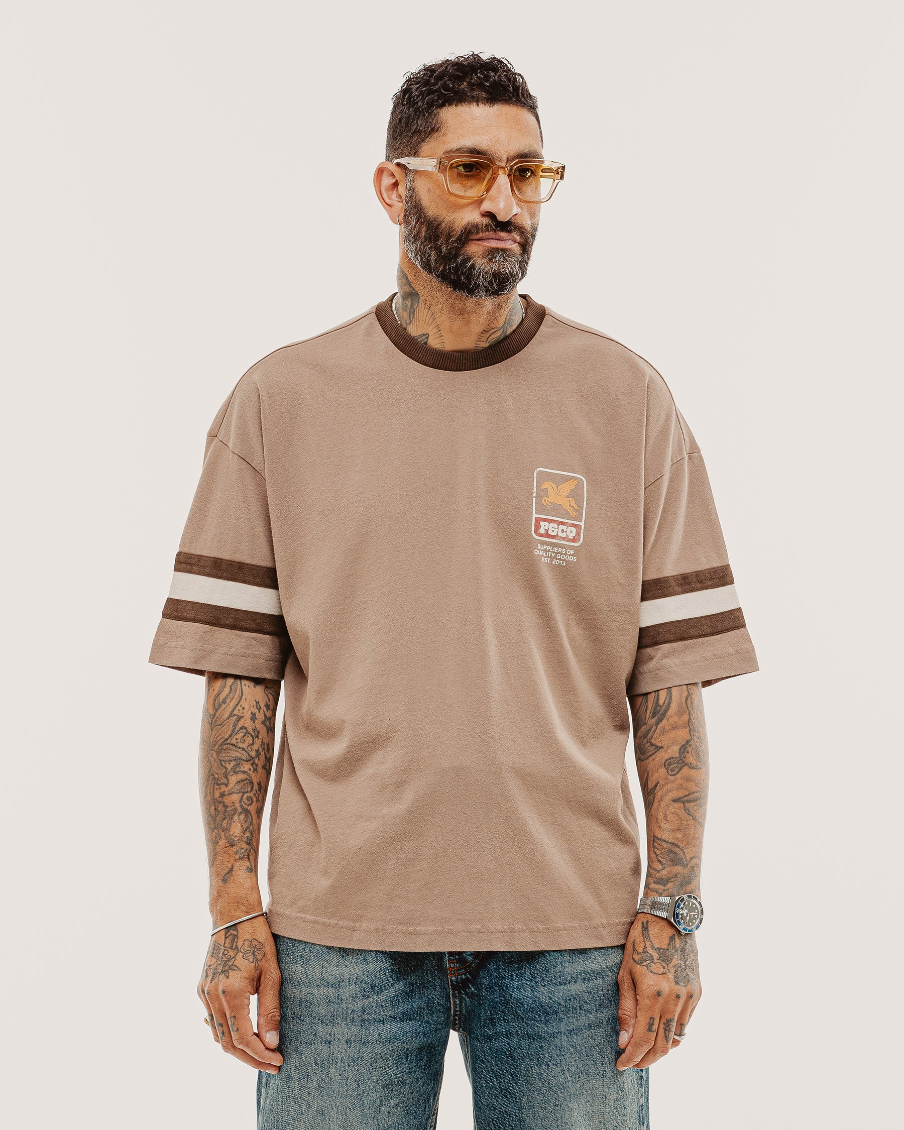 Pegasus Boxy Shortsleeve Jersey - Brown