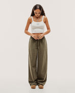 Olivia Drawstring Pant - Khaki