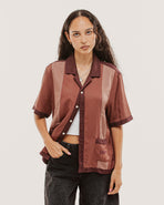 Diner Bowling Shirt - Maroon