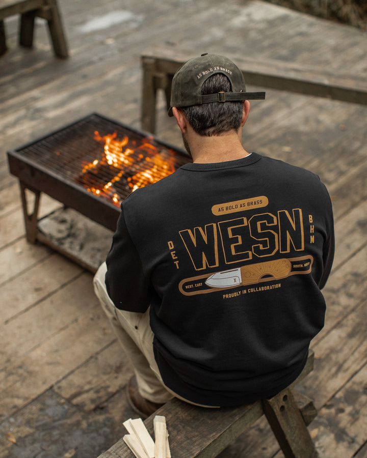 Bold As Brass WESN Sweatshirt - Washed Black