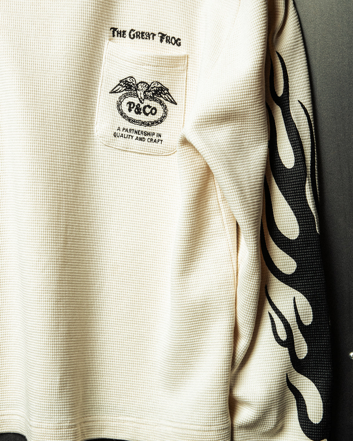 P&Co x TGF Waffle Boxy Longsleeve - Ecru