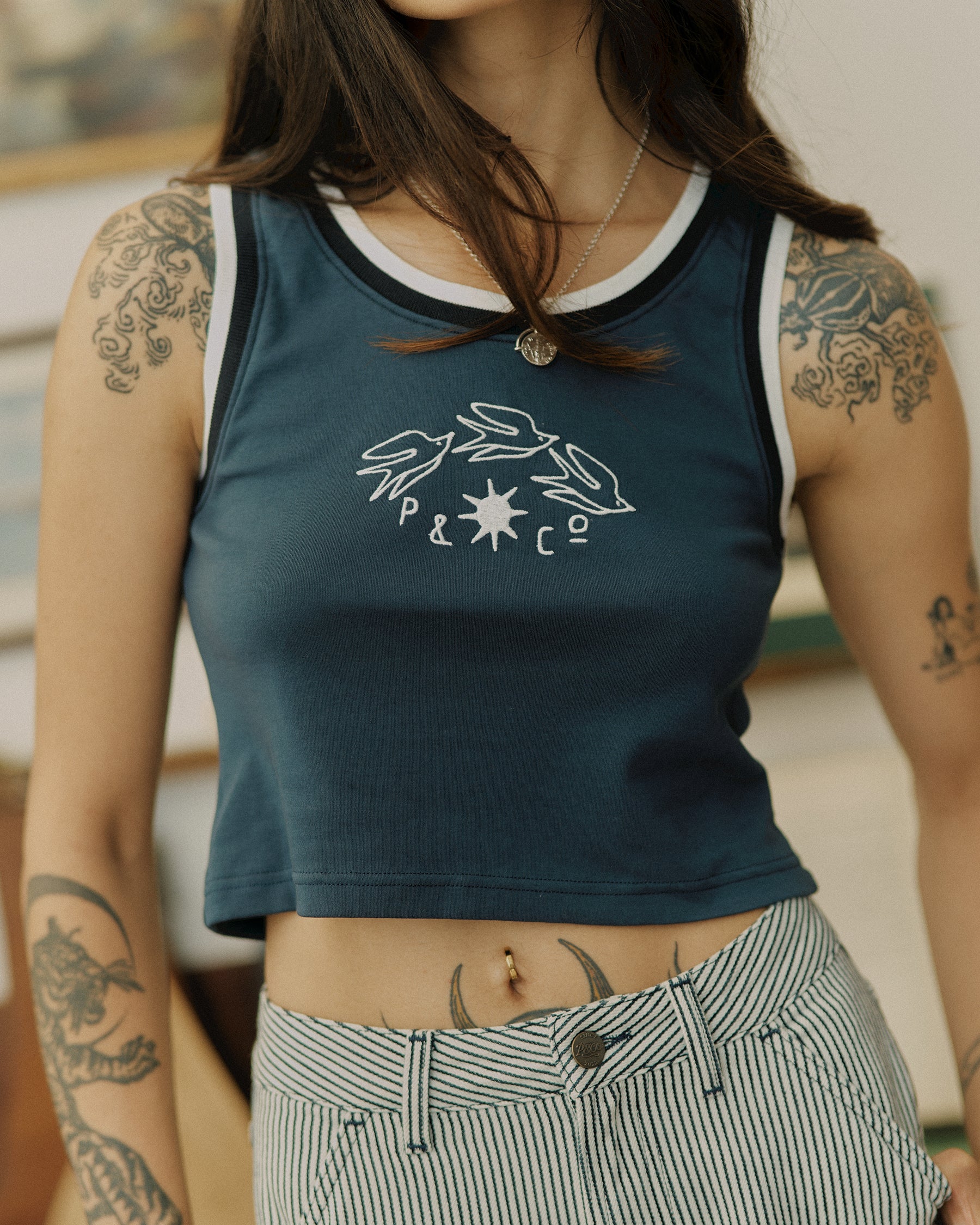 P&Co Tricot Tank - Navy