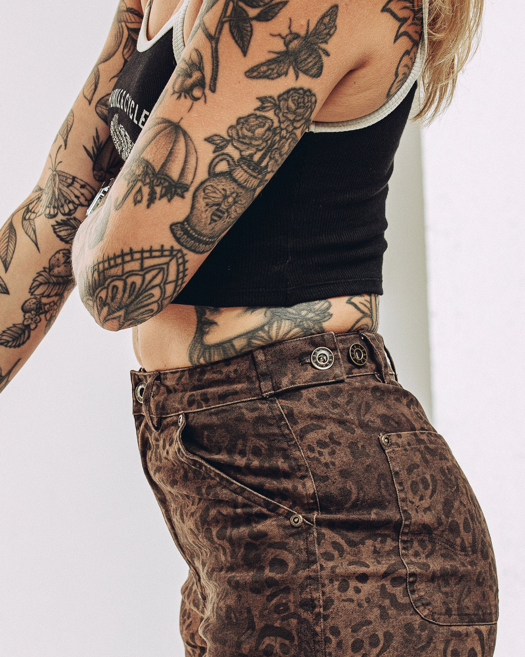 Albion Carpenter Pant - Leopard Print