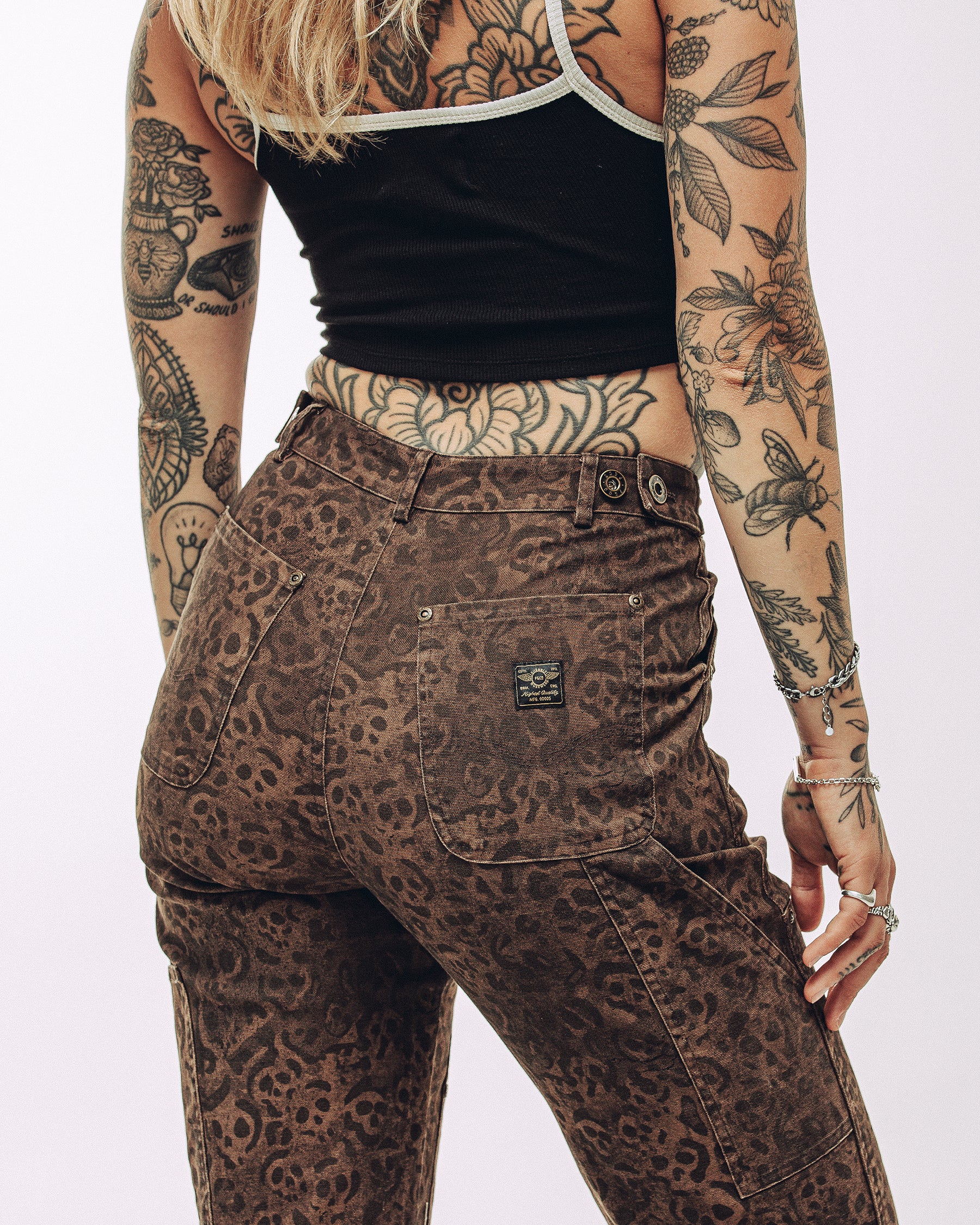 Albion Carpenter Pant - Leopard Print