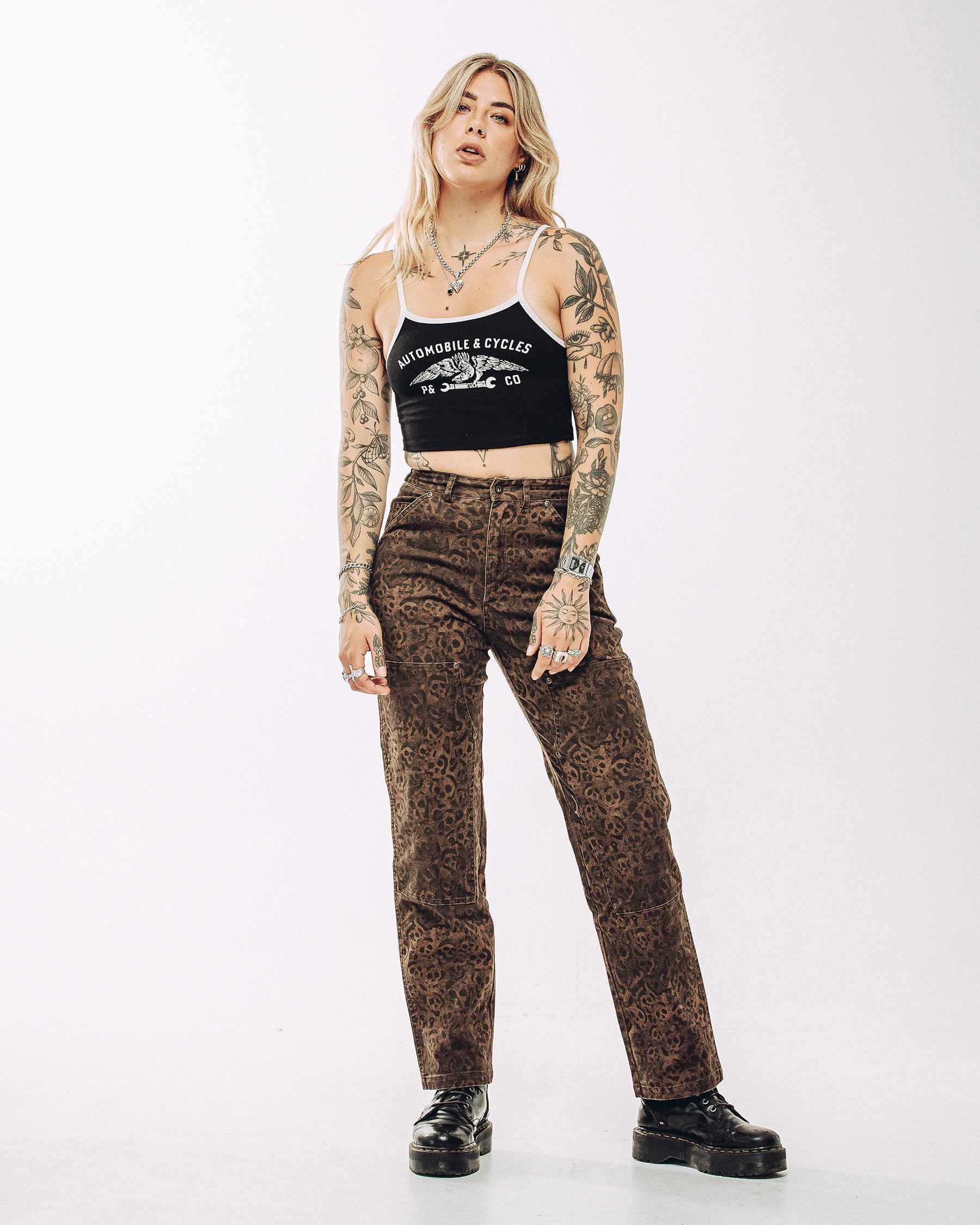 Albion Carpenter Pant - Leopard Print