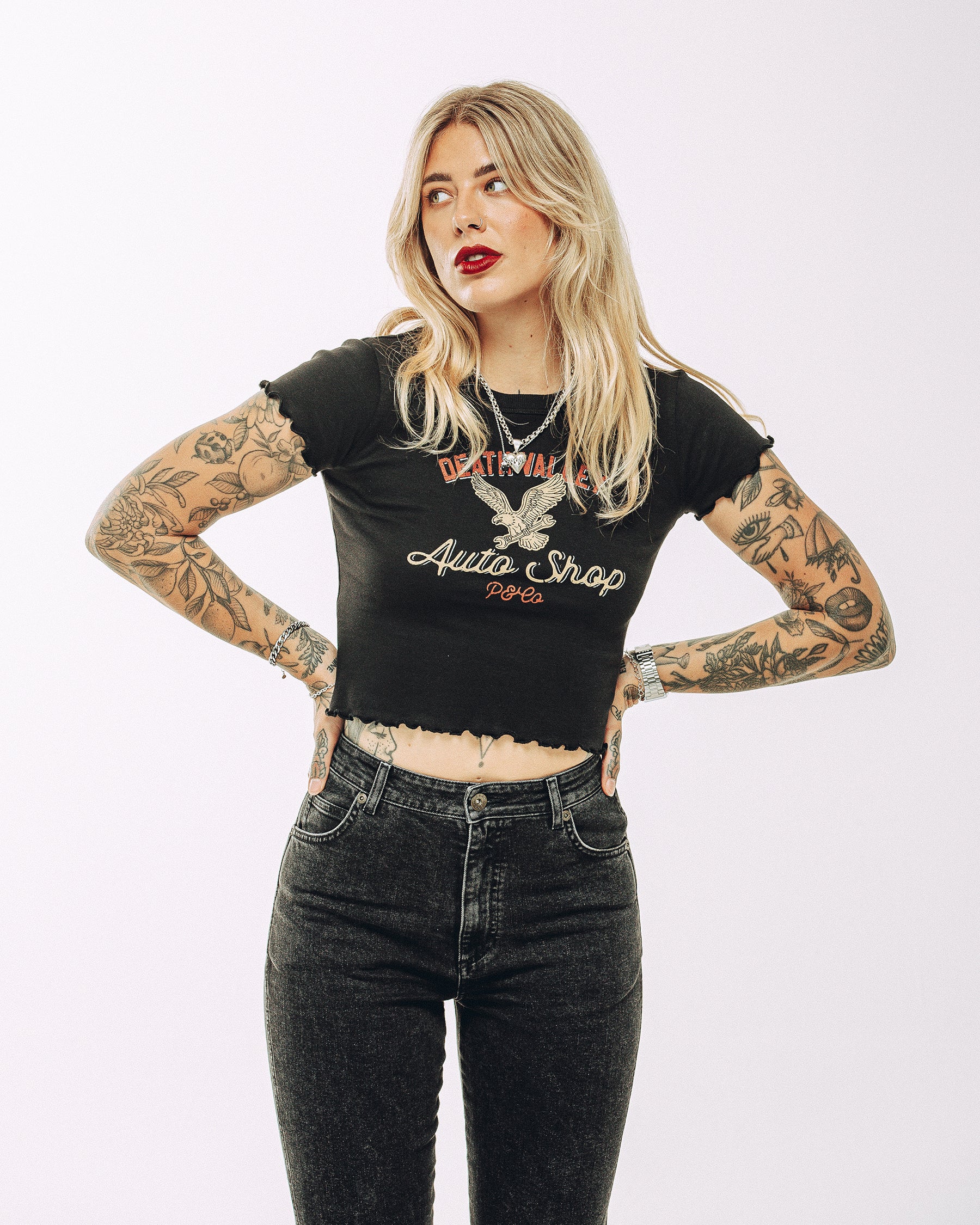 Auto Shop Baby T-Shirt - Washed Black