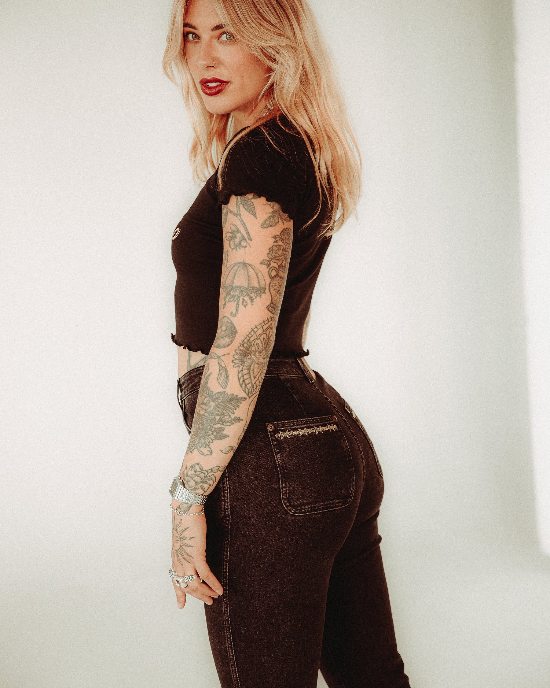 Jett Kickflare Jean - Washed Black