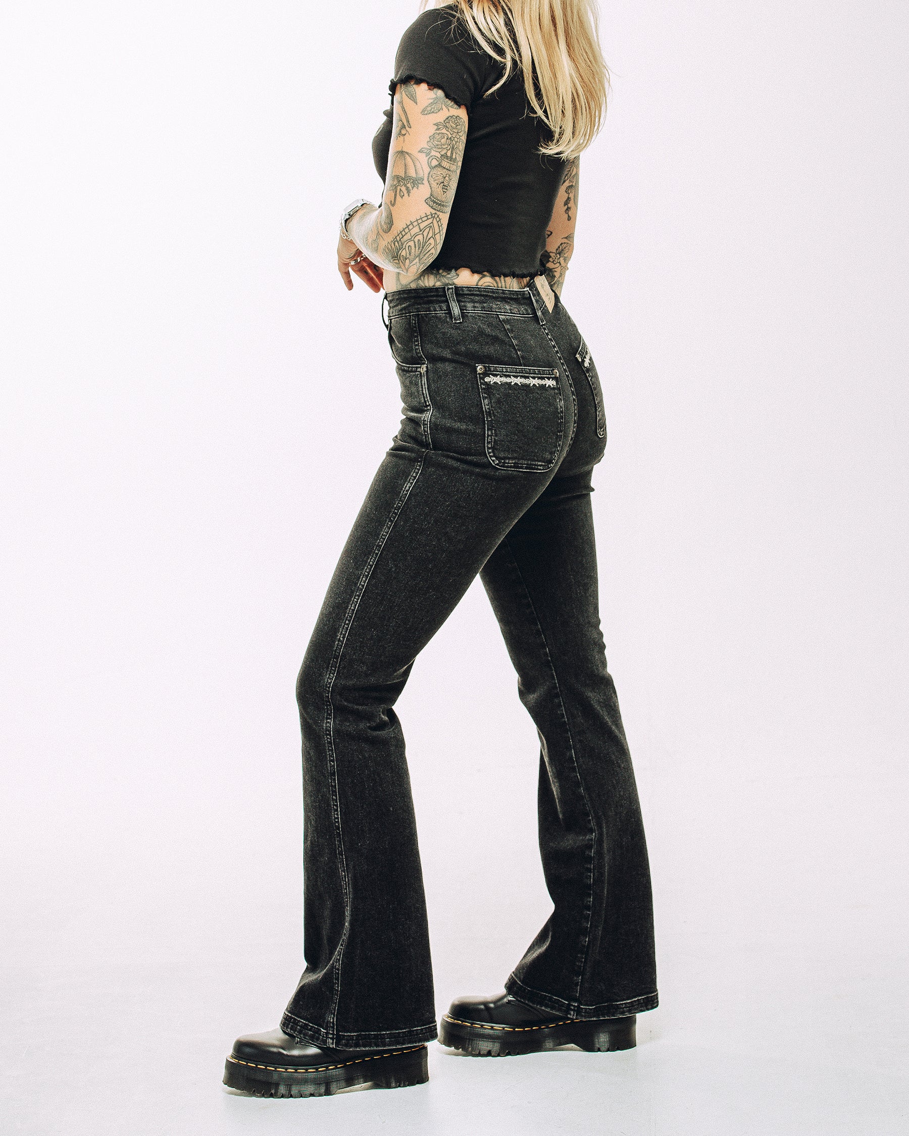 Jett Kickflare Jean - Washed Black
