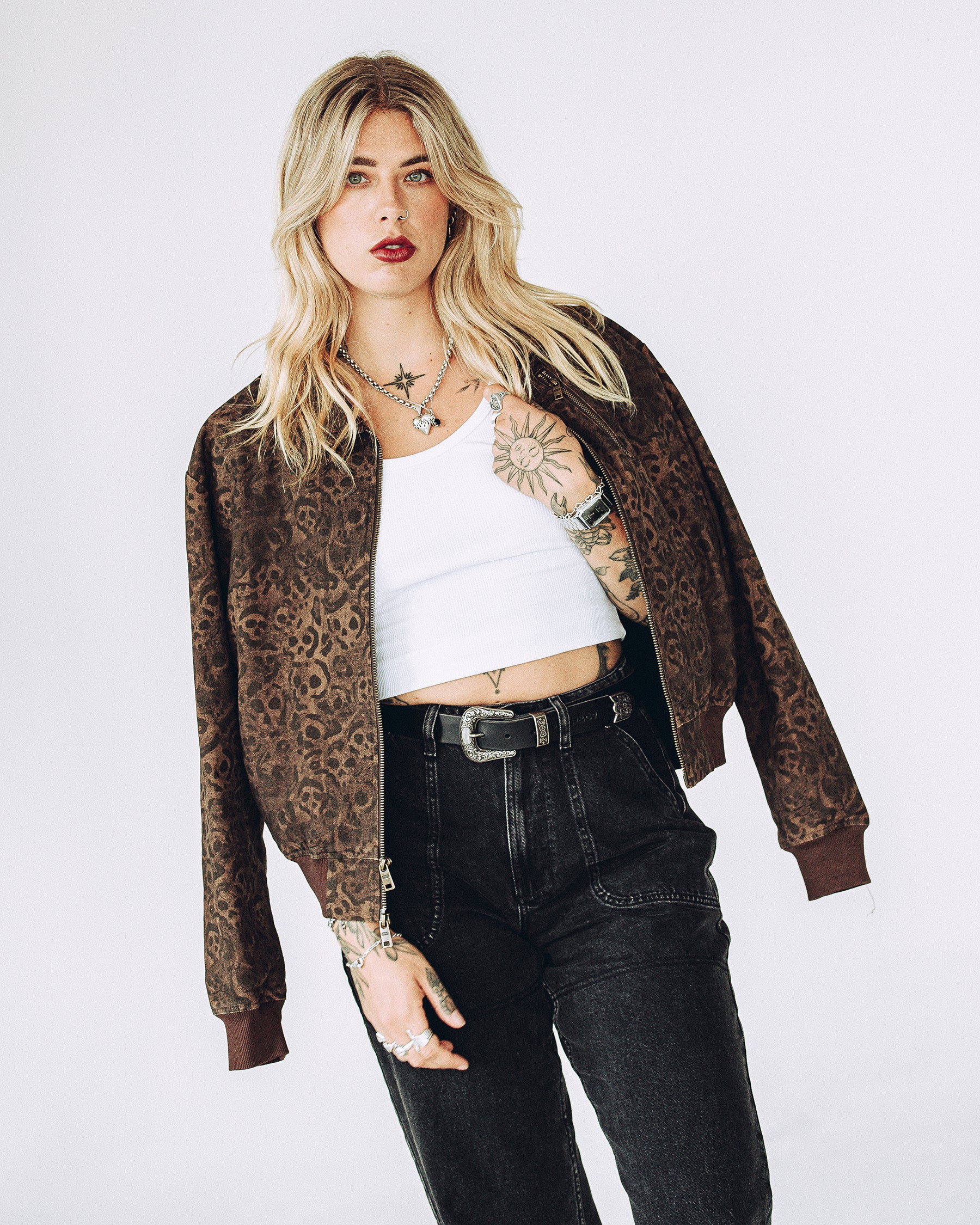 Rosette Turner Jacket - Leopard Print