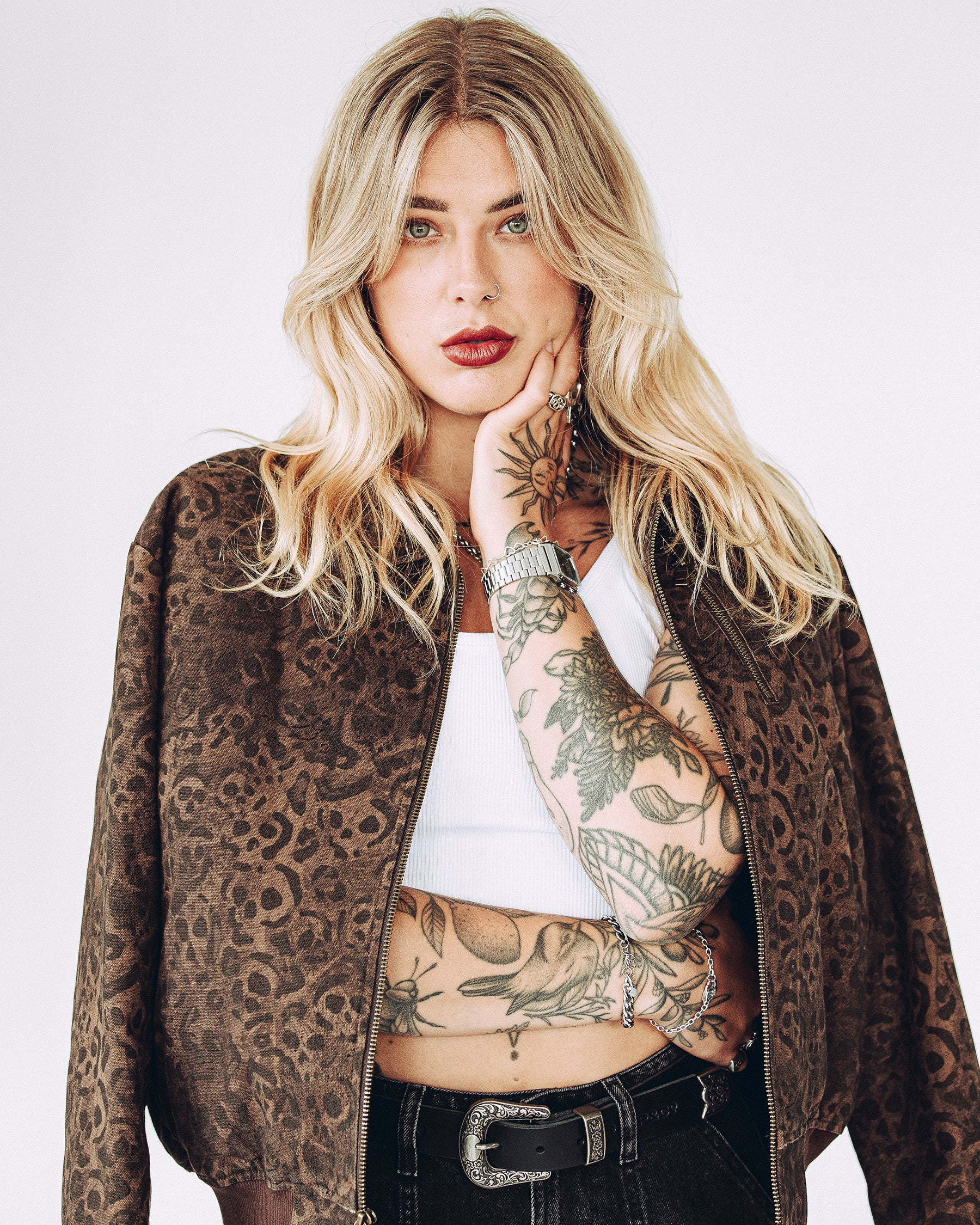 Rosette Turner Jacket - Leopard Print