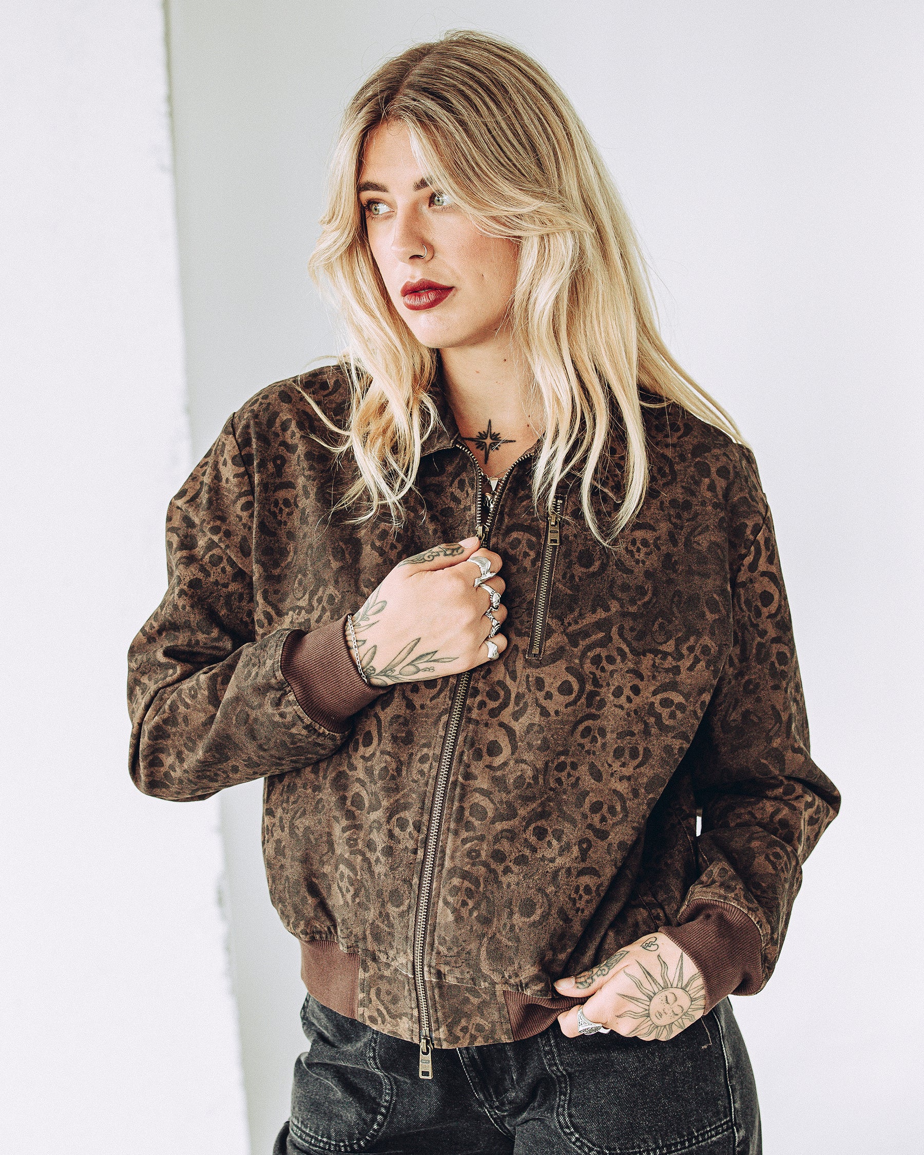 Rosette Turner Jacket - Leopard Print