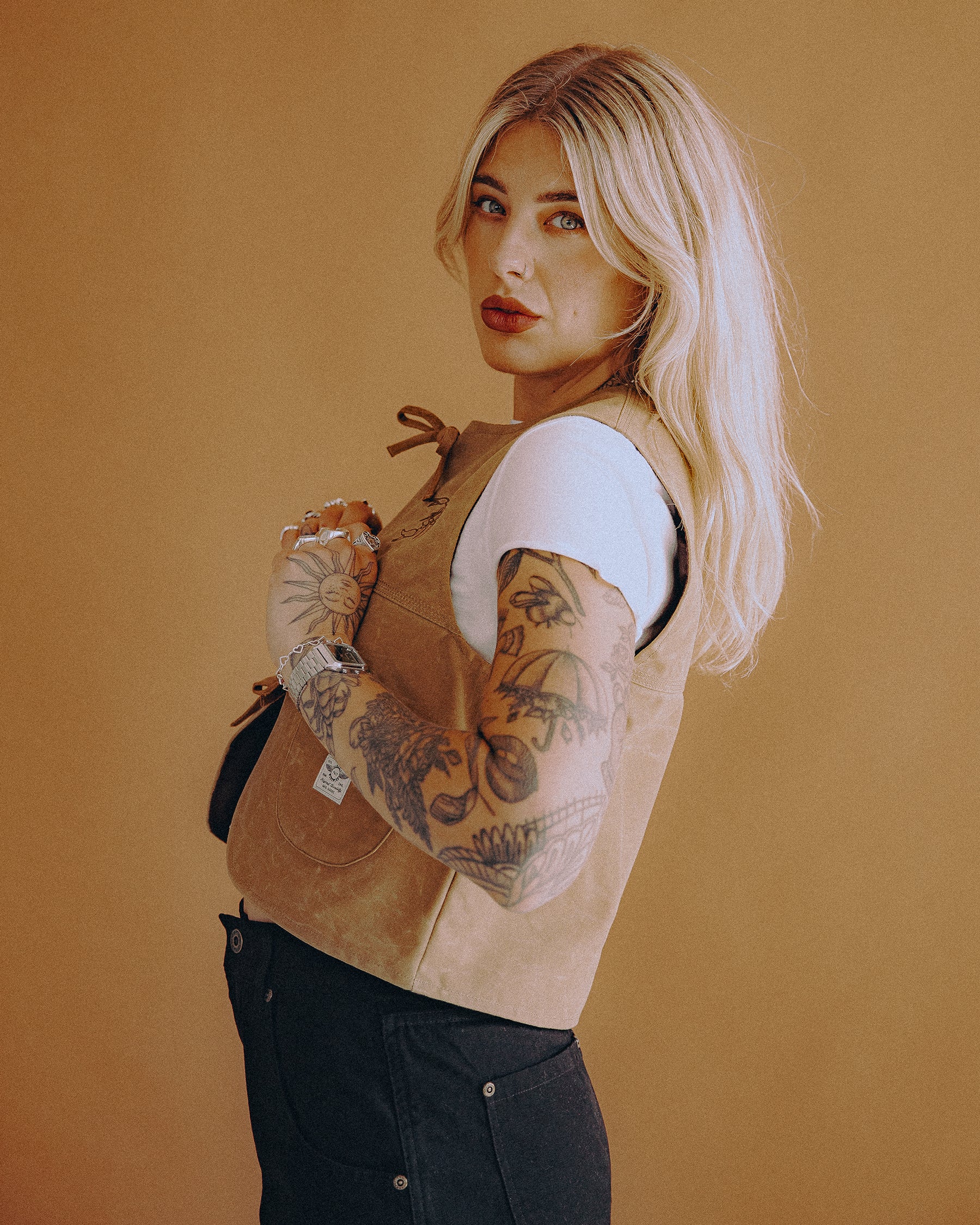 Scorpio Nomad Waxed Vest - Tan