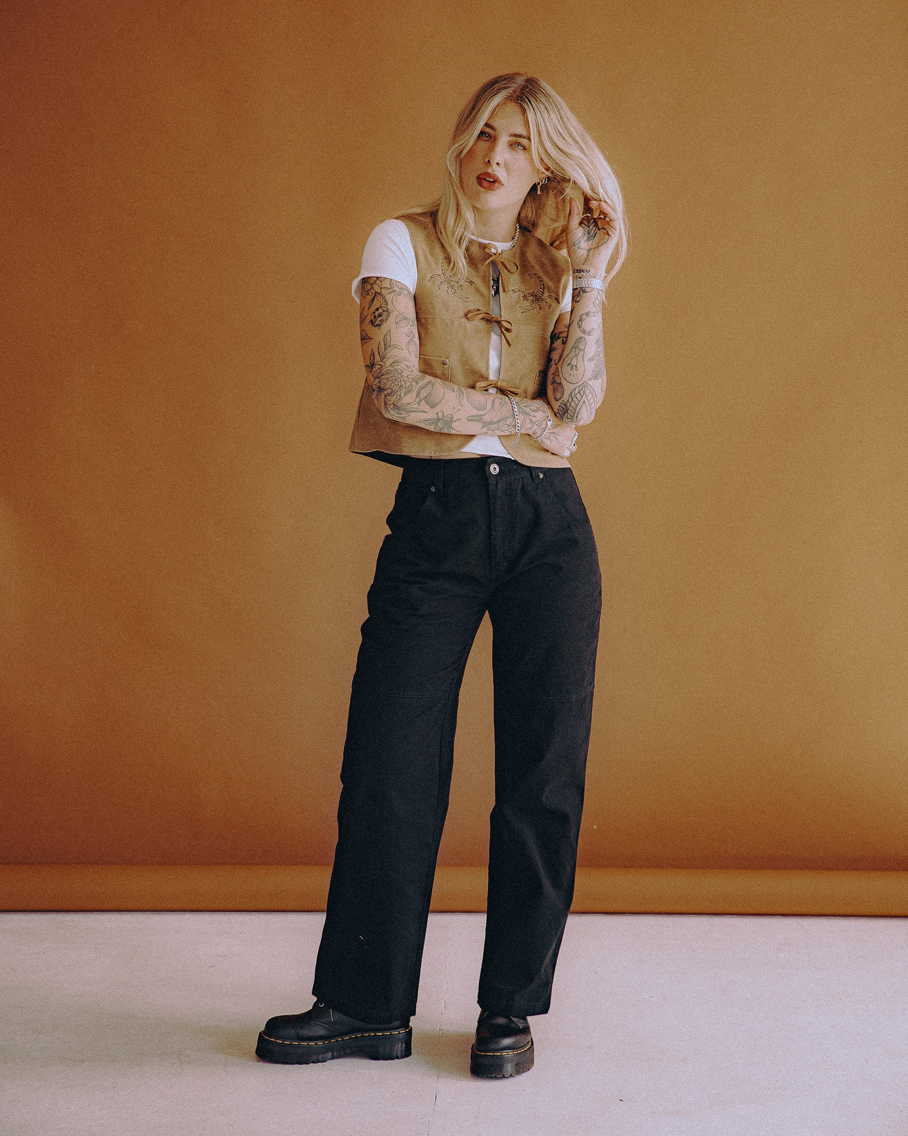 Scorpio Nomad Waxed Vest - Tan