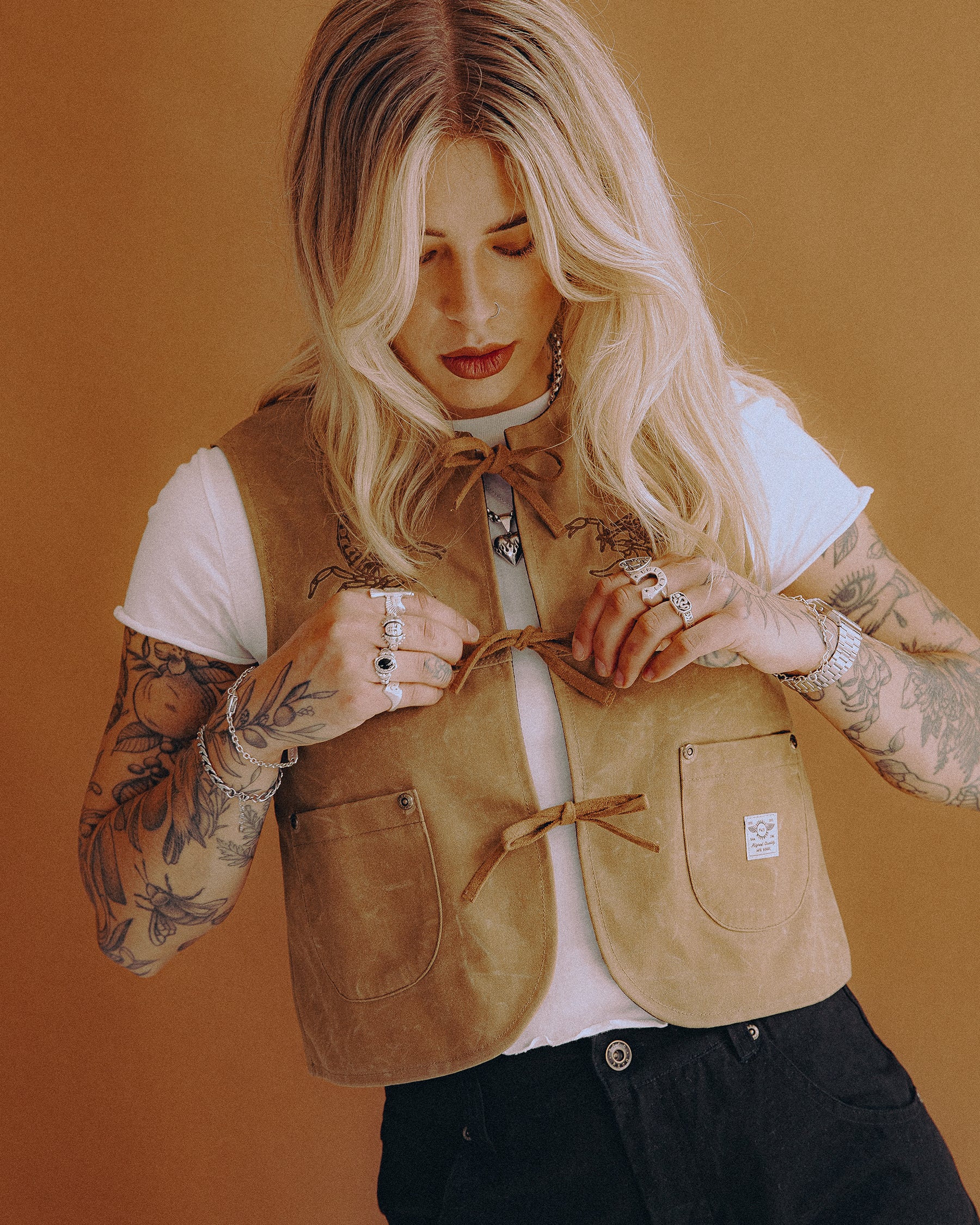 Scorpio Nomad Waxed Vest - Tan