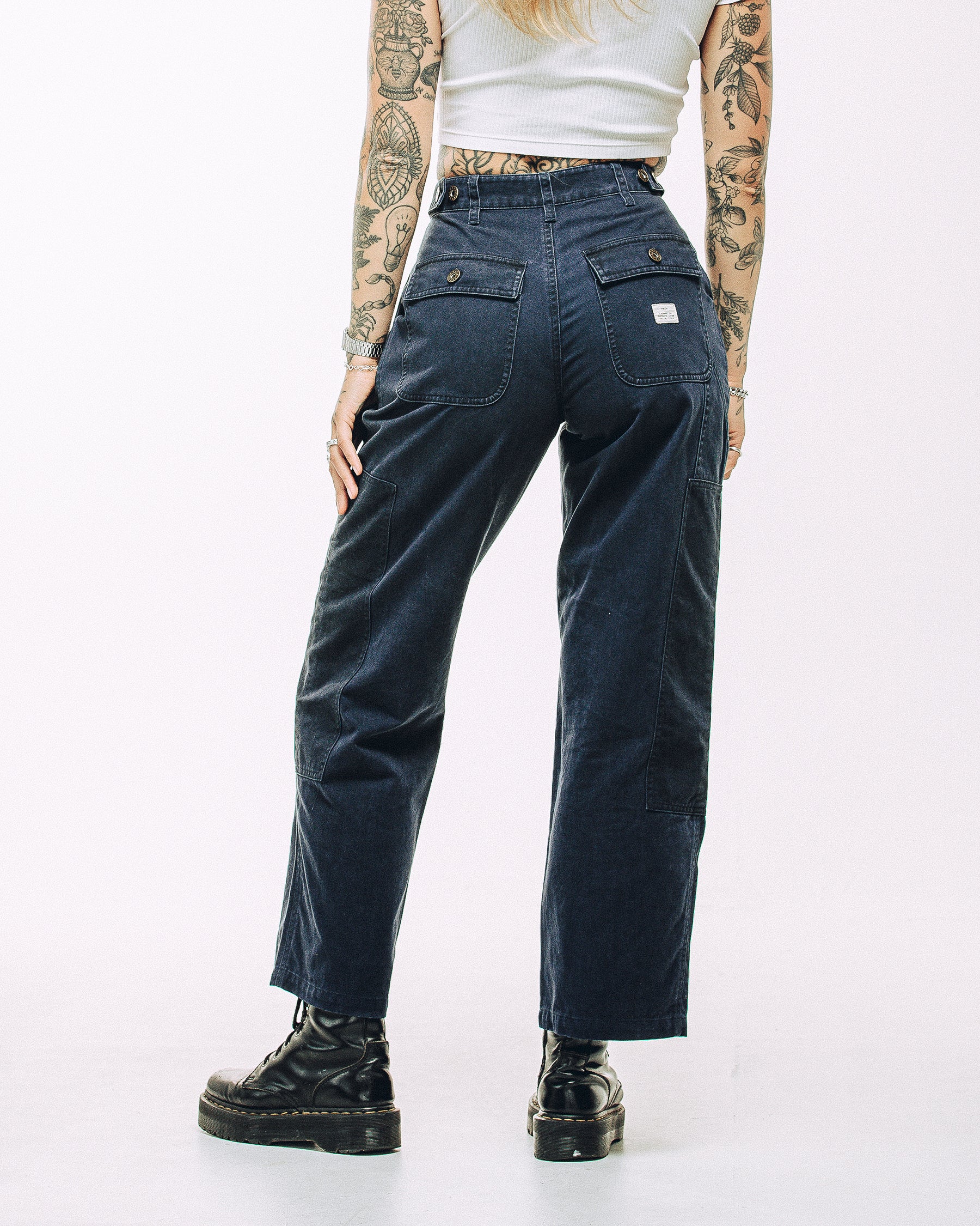 Navy Blue Surplus Pants | Women's High-waisted Pants ‐ P&Co Navy Blue Surplus Pants | Women's High-waisted Pants ‐ P&Co
