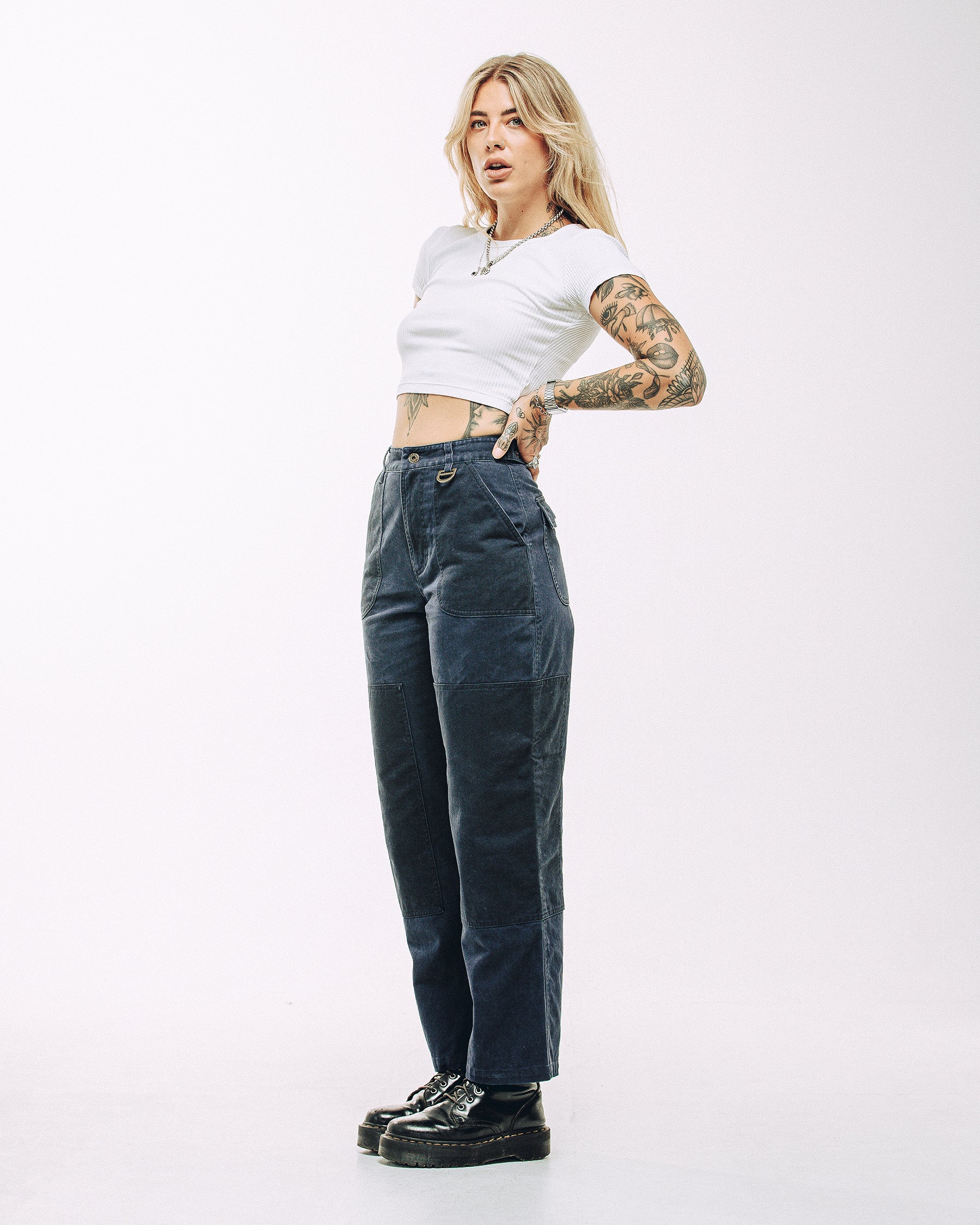 Surplus High Waisted Pants - Navy