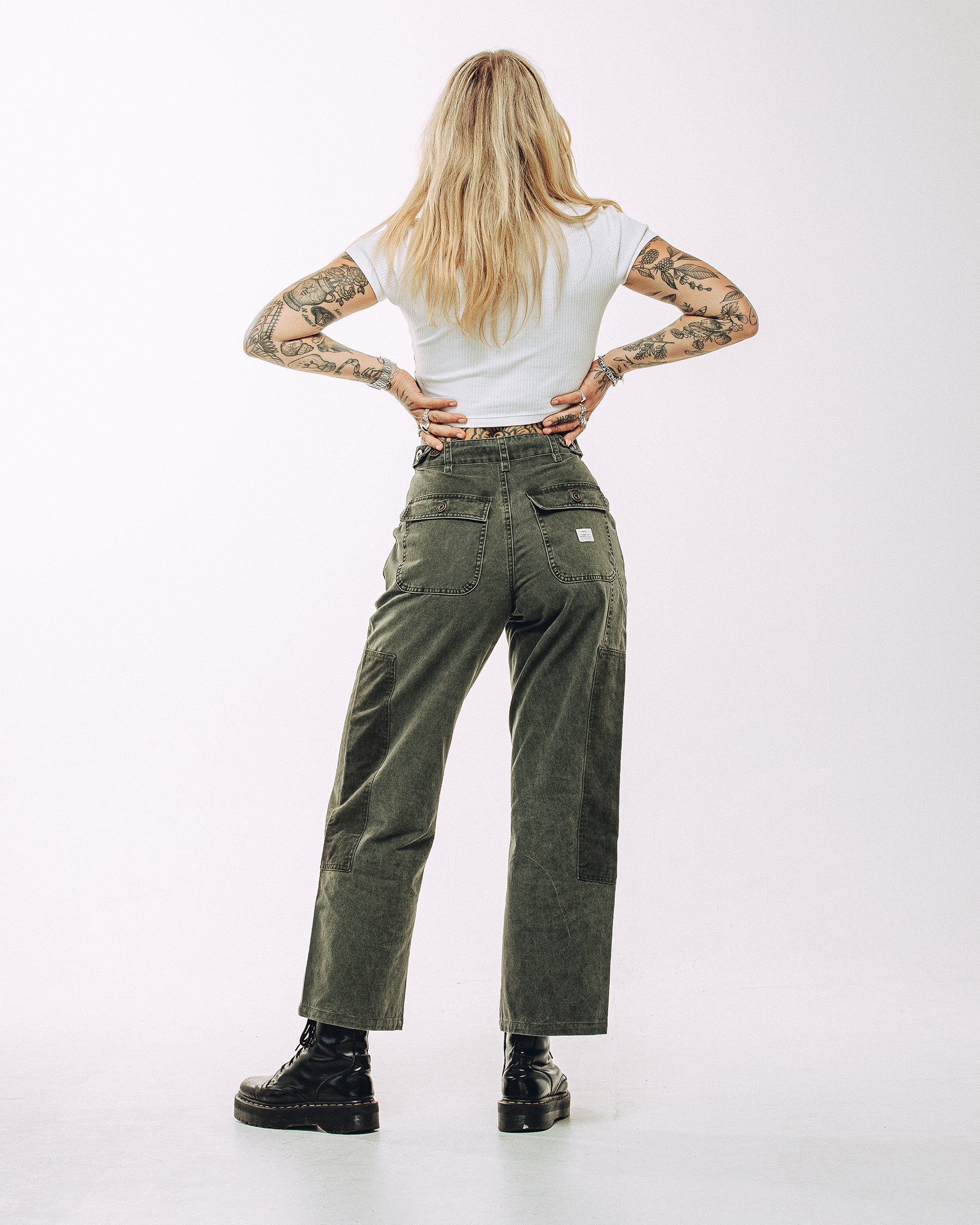 Surplus High Waisted Pants - Khaki