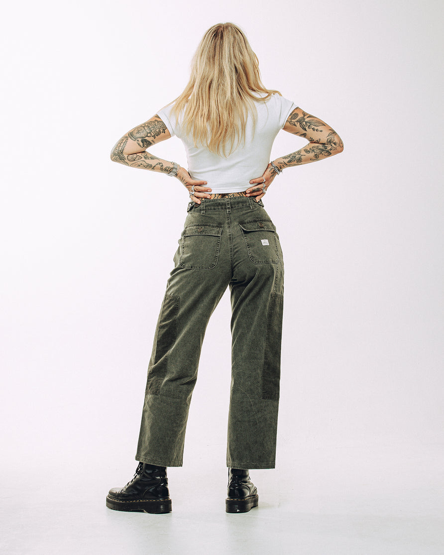 Surplus High Waisted Pants - Khaki