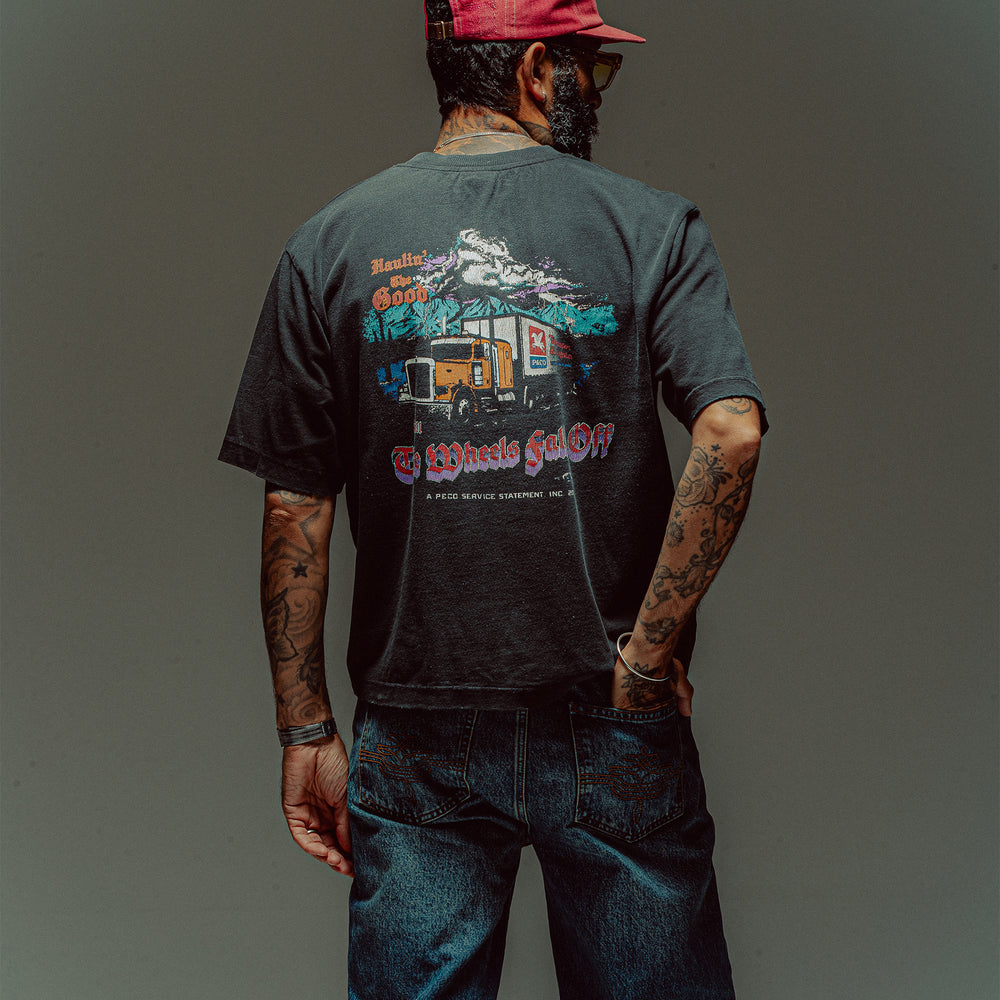 Washed Black Haulin' Boxy T-Shirt | Men's T-Shirts & P&Co - A Mindset ...
