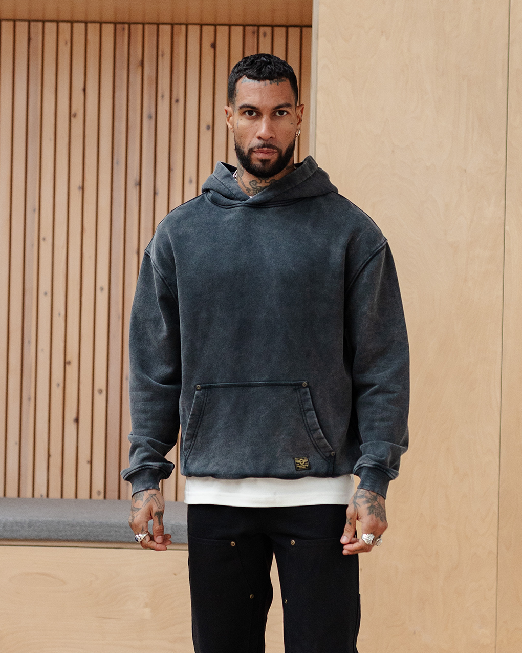 Carver Heavy Workwear Hoodie - Acid Wash