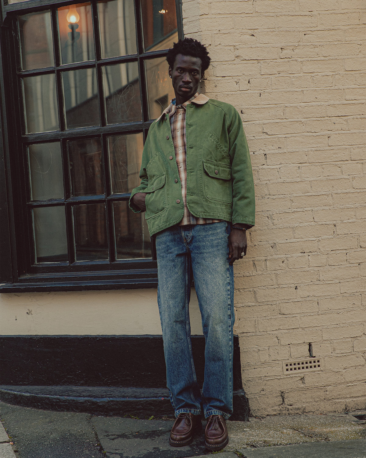 Marine Quarter Canvas Jacket - Green