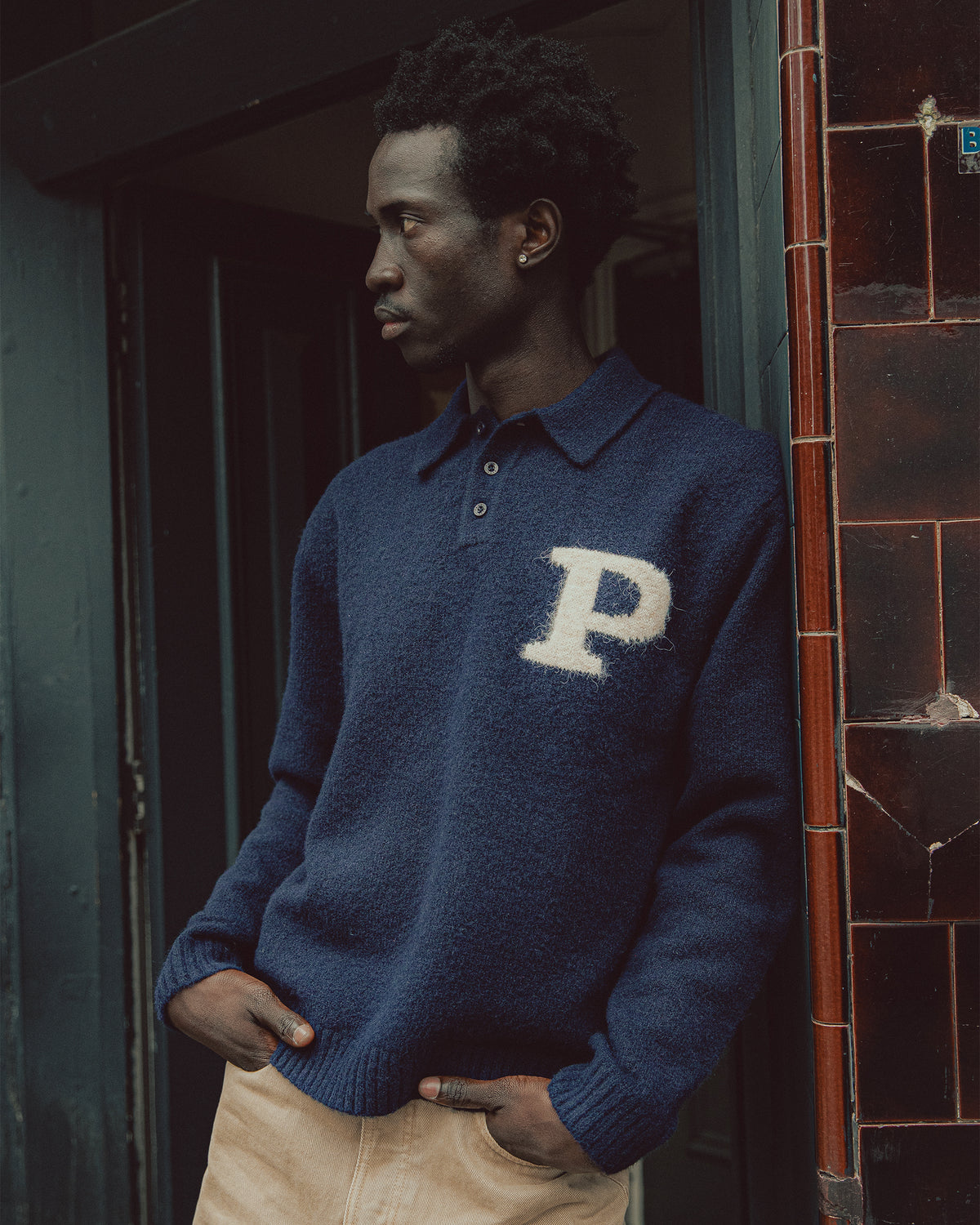 Winslow Knitted Polo - Navy