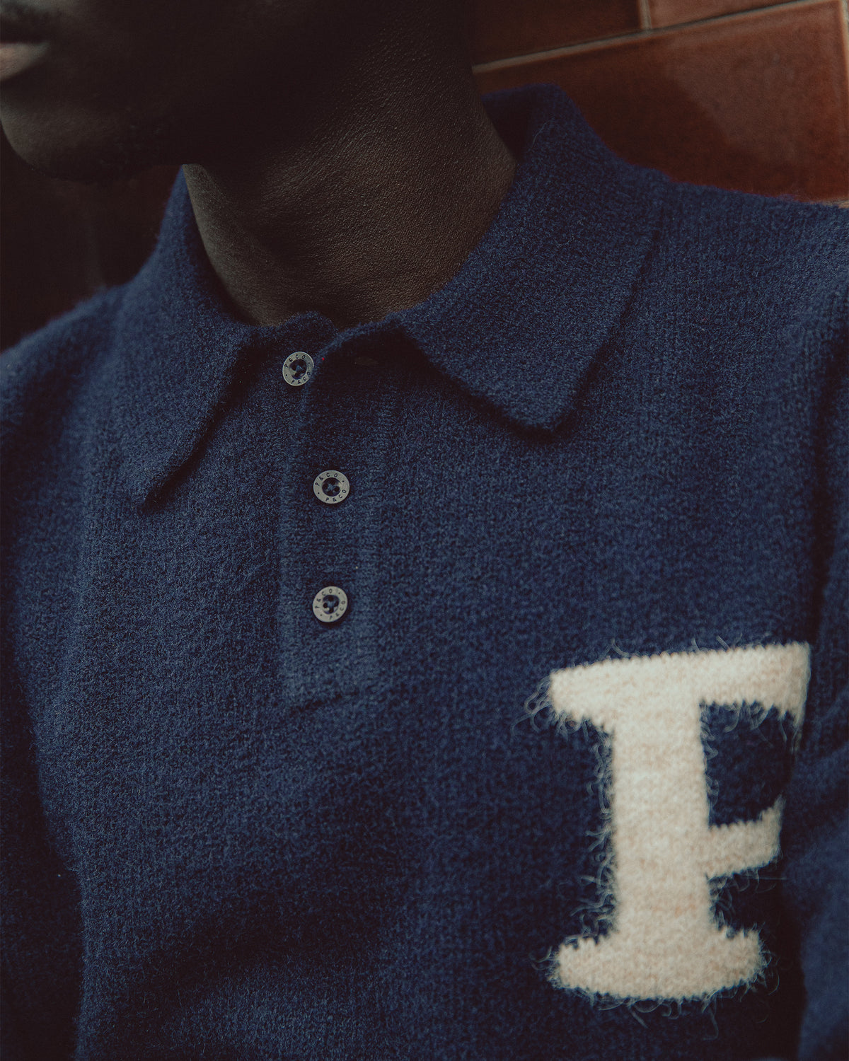 Winslow Knitted Polo - Navy