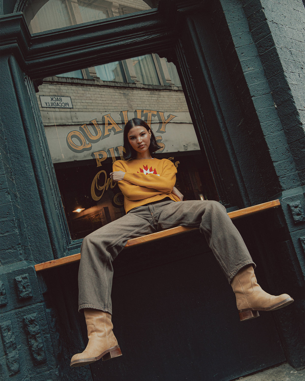 Mesa Intarsia Knit - Ochre