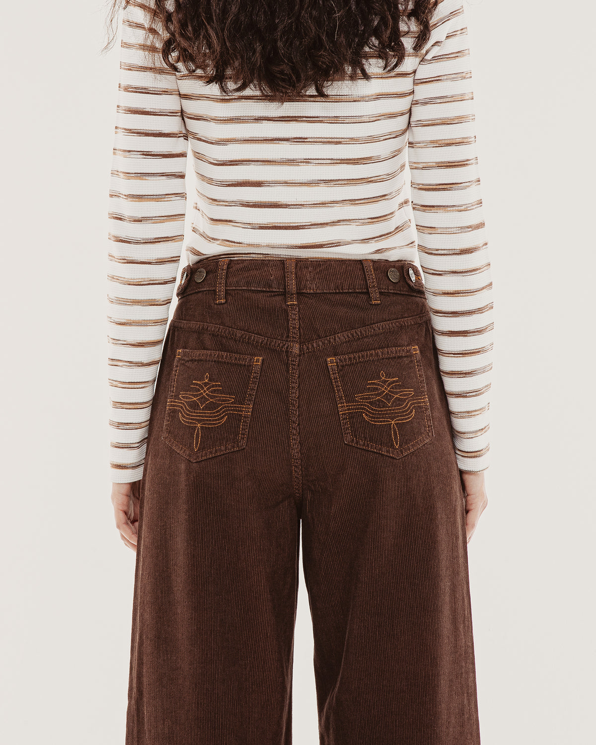 Lori Cord Wide Leg Flare - Brown