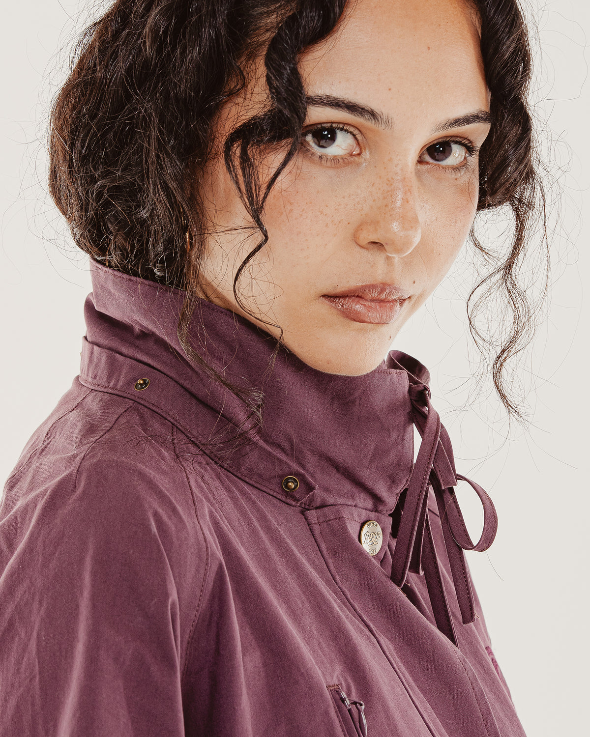 Roxy Swing Raincoat - Aubergine