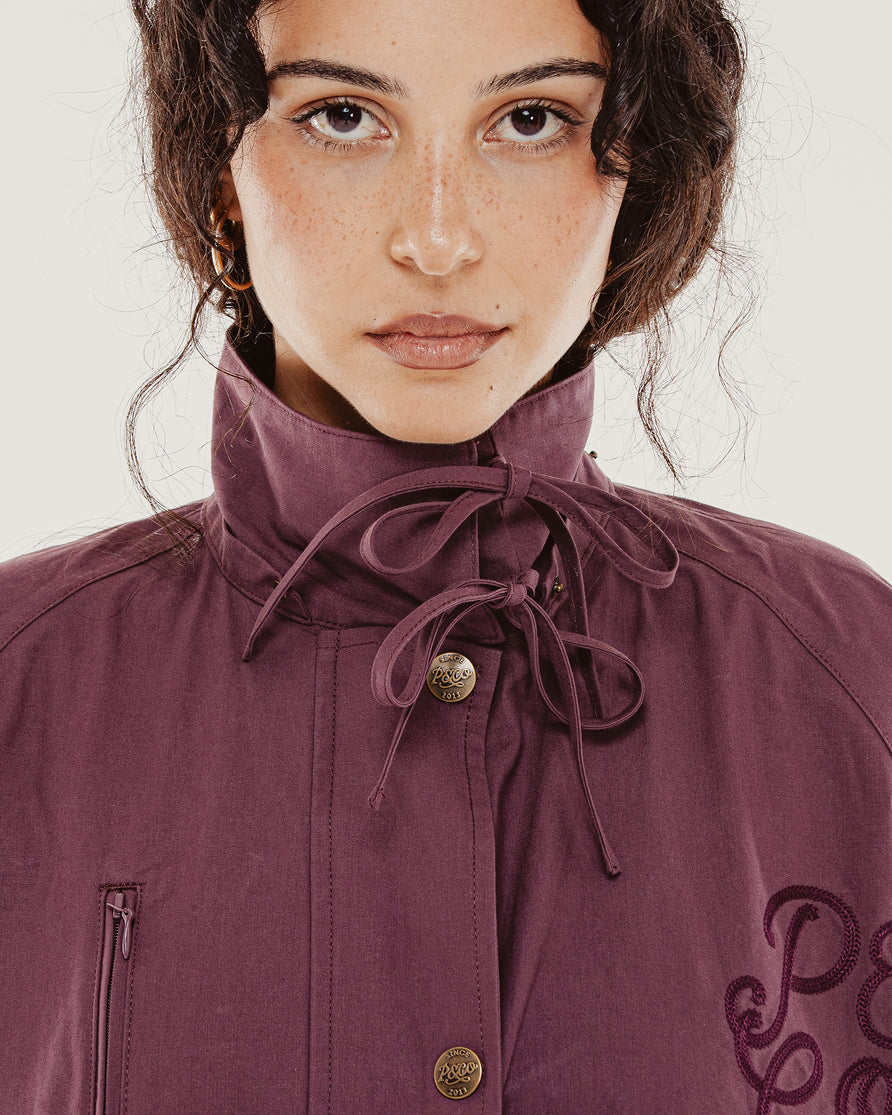 Roxy Swing Raincoat - Aubergine