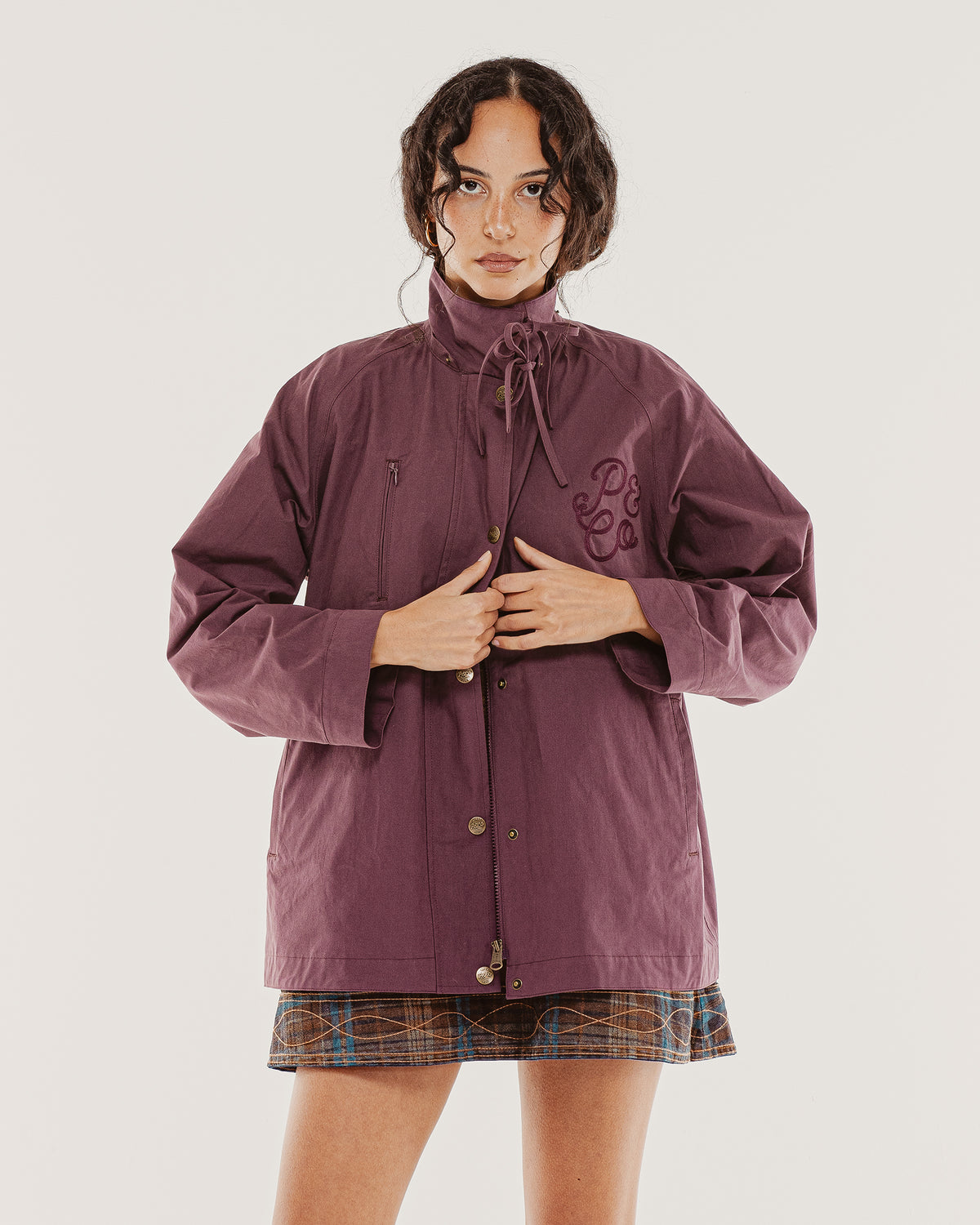 Roxy Swing Raincoat - Aubergine