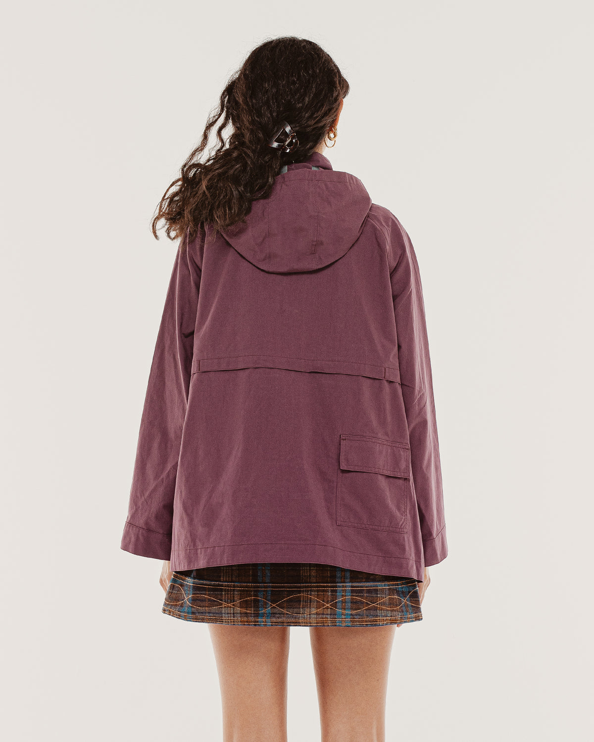 Roxy Swing Raincoat - Aubergine