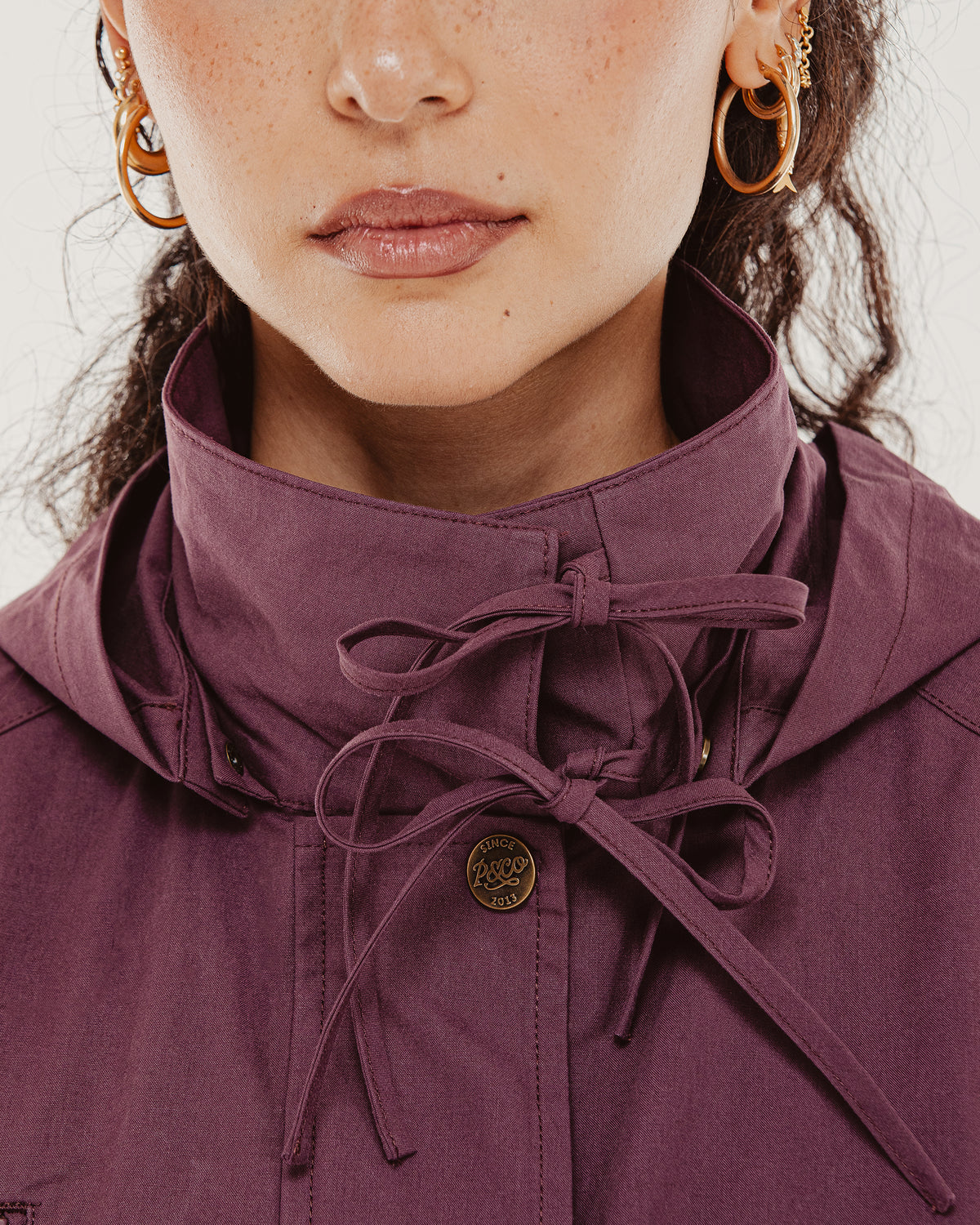 Roxy Swing Raincoat - Aubergine