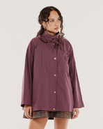 Roxy Swing Raincoat - Aubergine