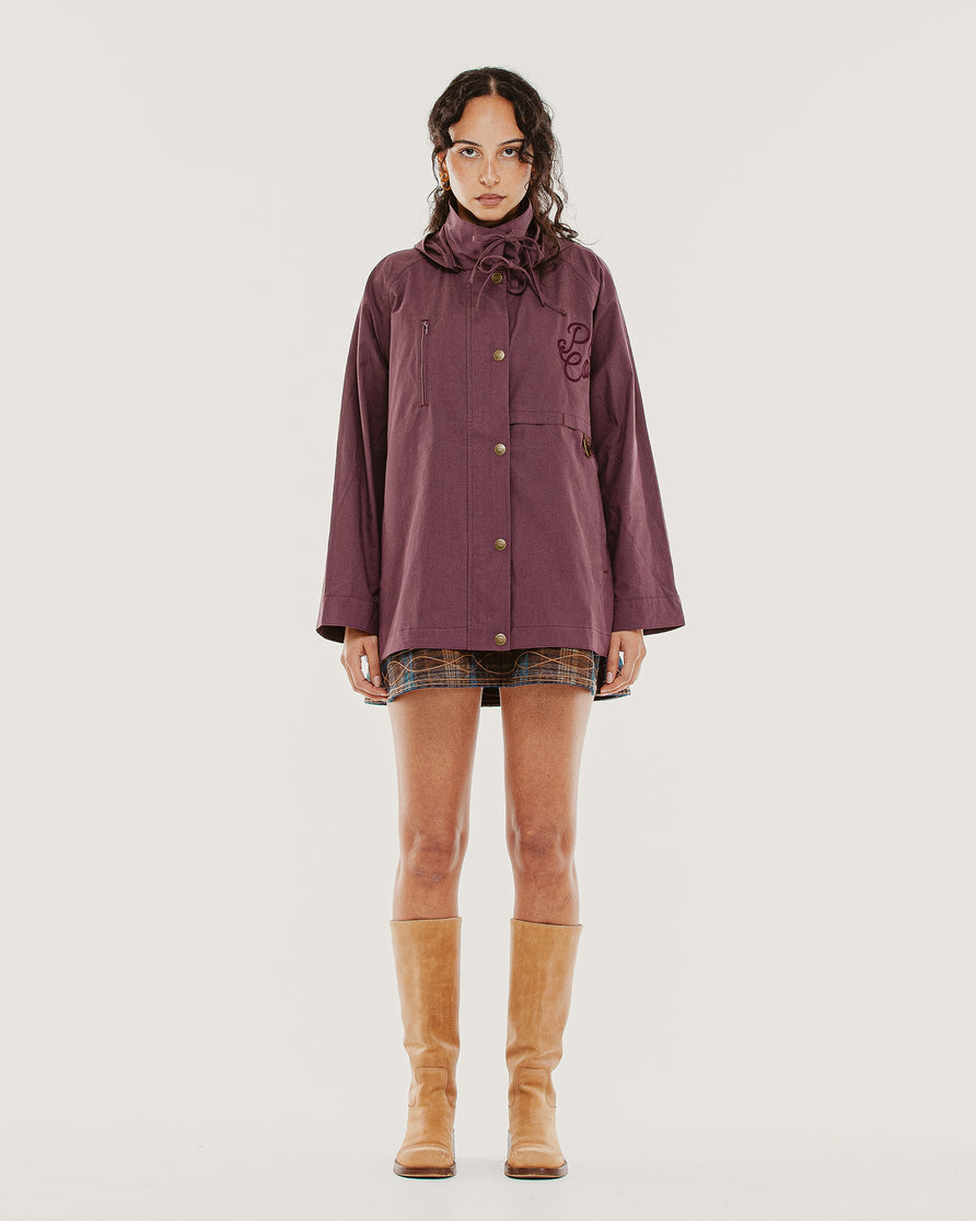 Roxy Swing Raincoat - Aubergine