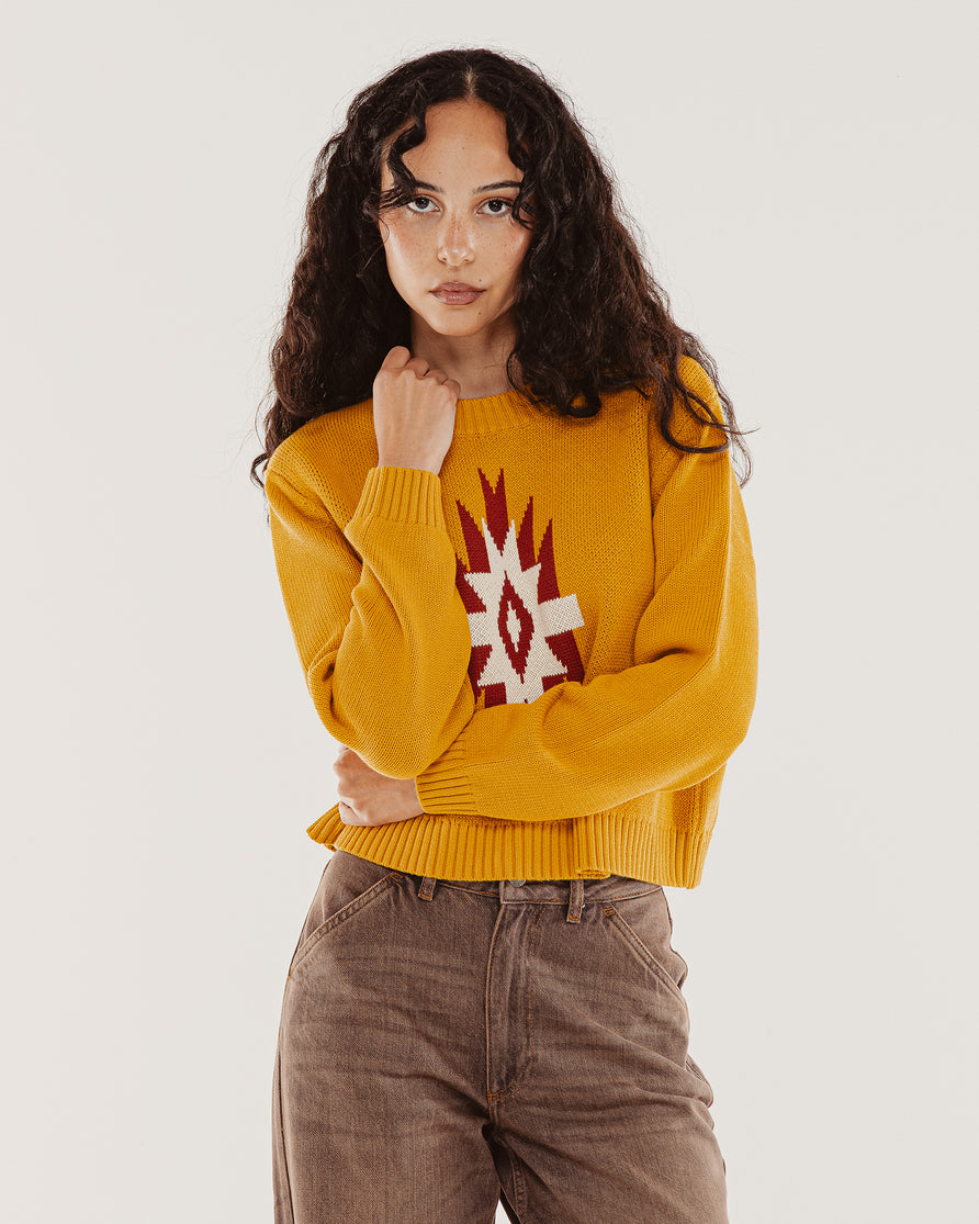 Mesa Intarsia Knit - Ochre