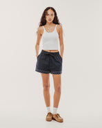 Lottie Linen Shorts - Navy