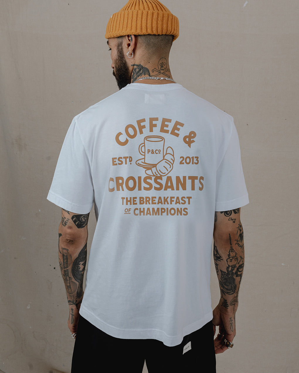 Coffee & Croissants T-Shirt - Off White