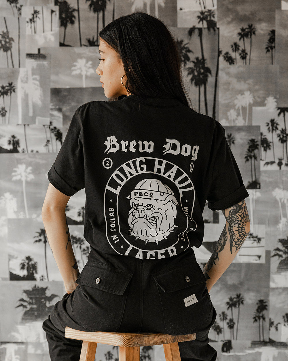 Long Haul Lager T-Shirt – verwaschenes Schwarz 